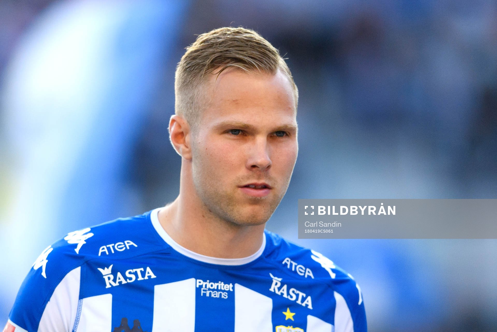 IFK Göteborgs Gustav Engvall vid lineup innan