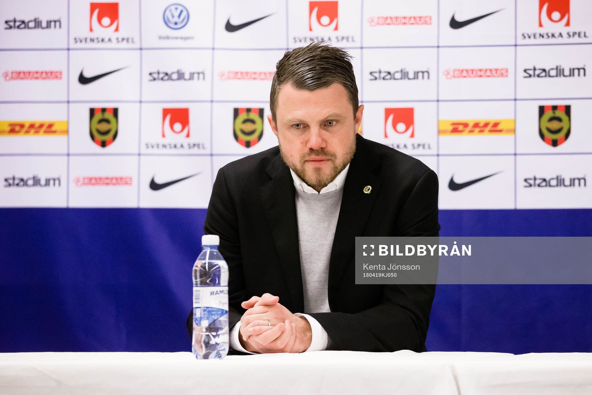 Elfsborgs manager Jimmy Thelin på presskonferensen