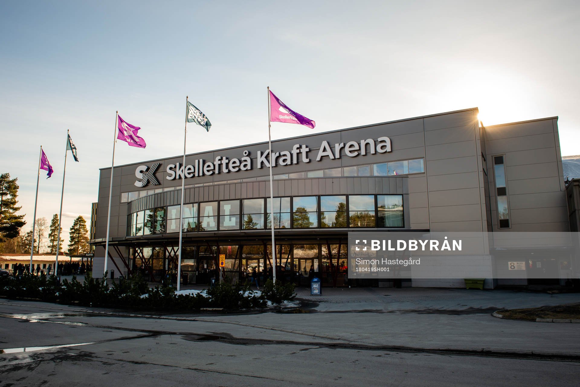 Skellefteå Kraft Arena före final 2 i SM-slutspelet i