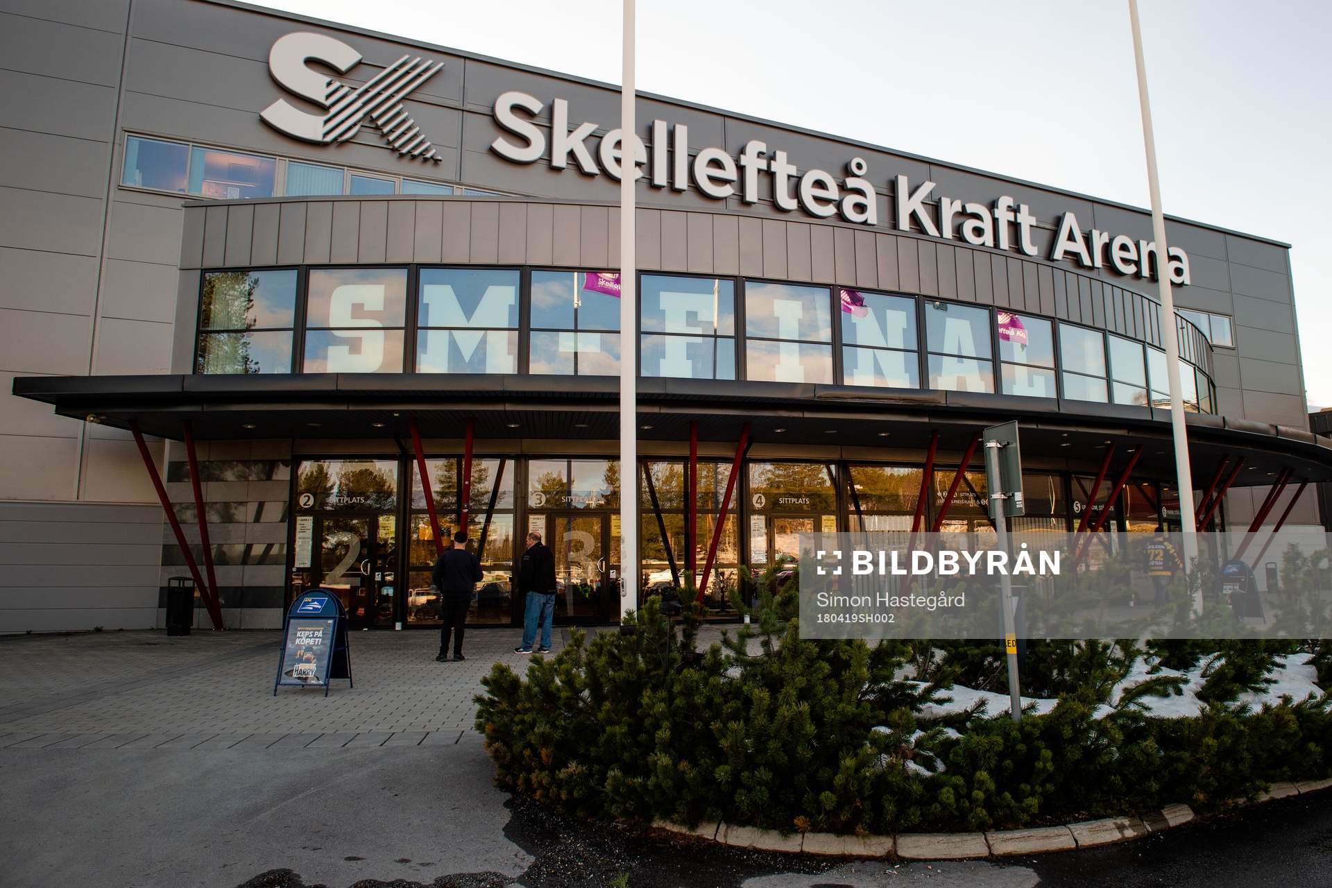 Skellefteå Kraft Arena före final 2 i SM-slutspelet i