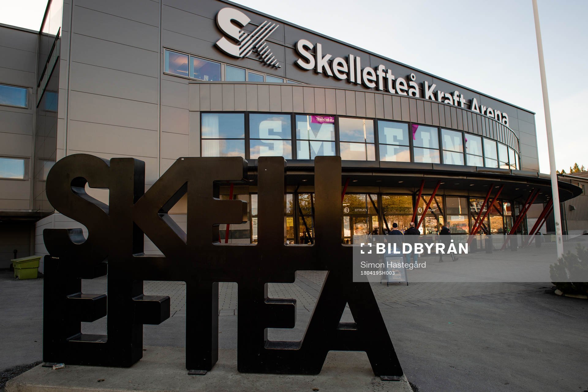 Skellefteå Kraft Arena före final 2 i SM-slutspelet i