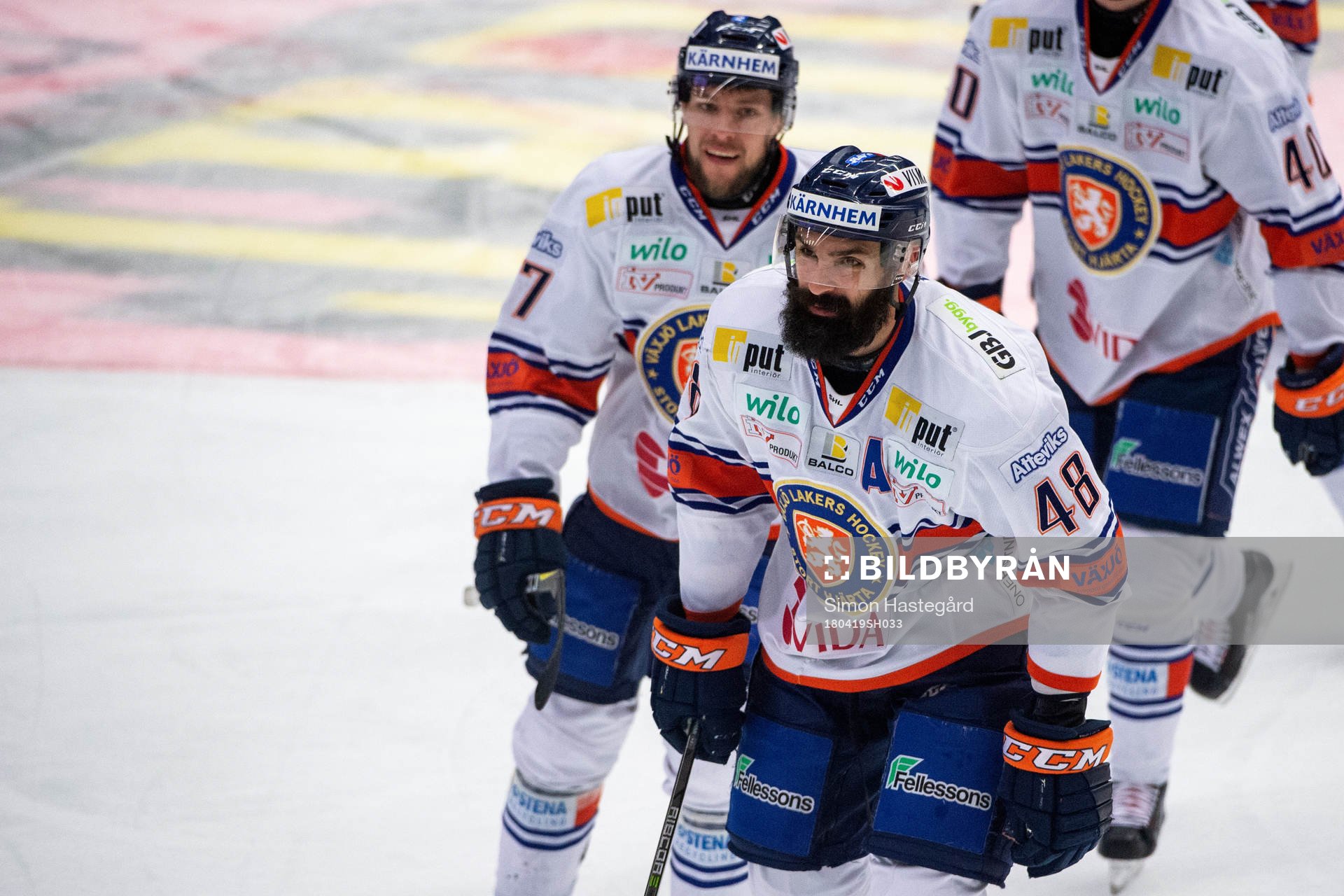 Växjös Daniel Rahimi jublar med lagkamrater