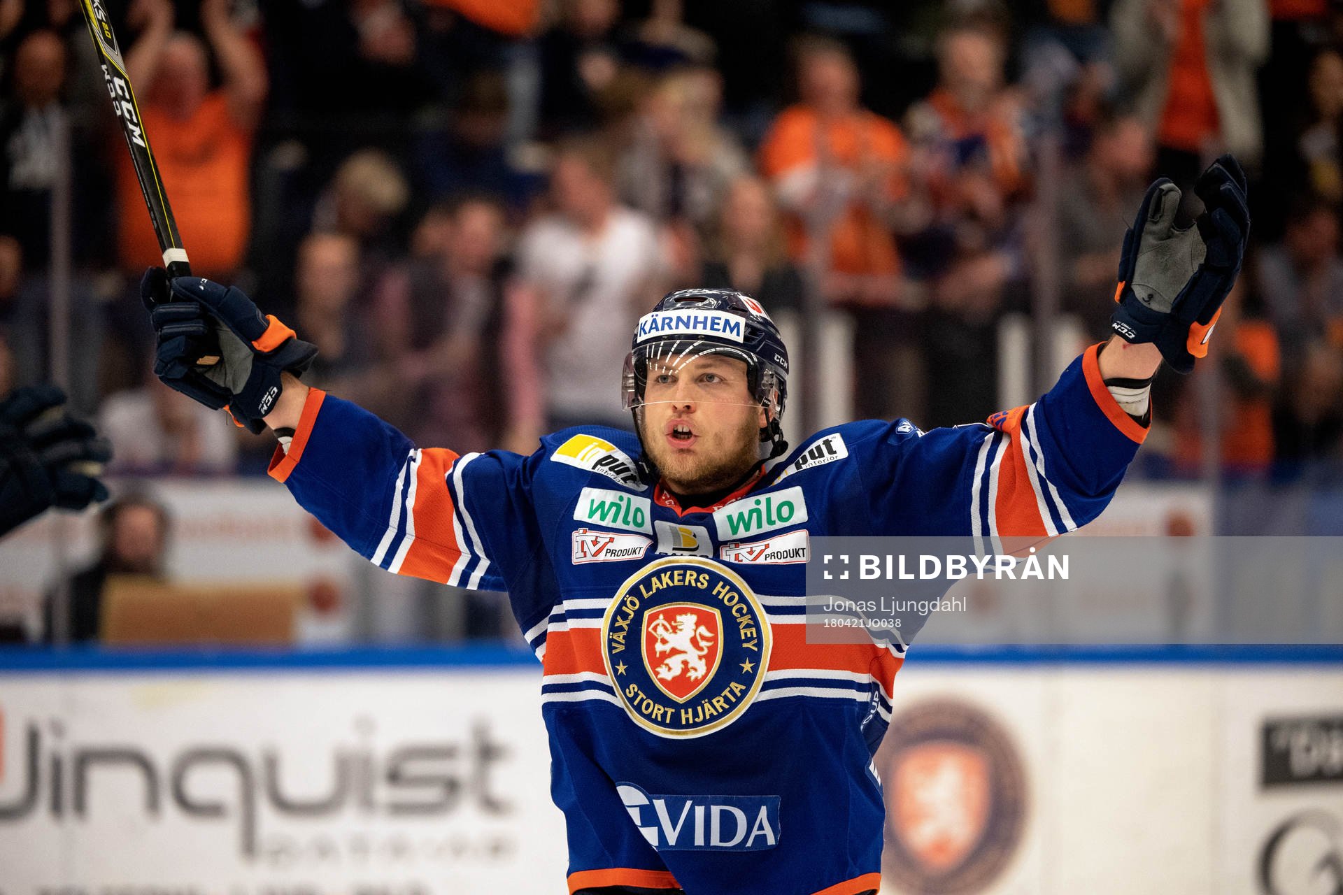 Växjös Oliver Bohm jublar