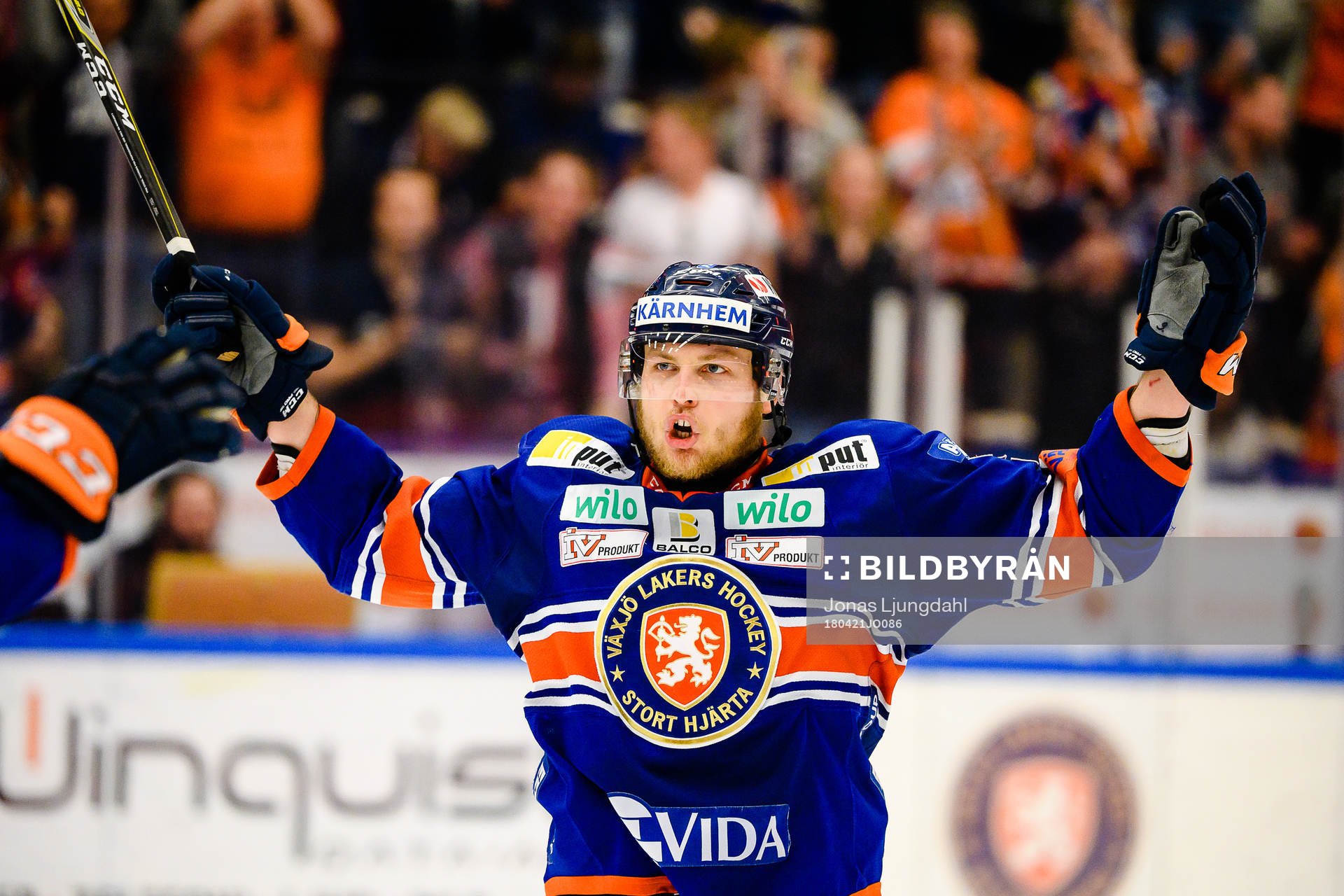 Växjös Oliver Bohm jublar