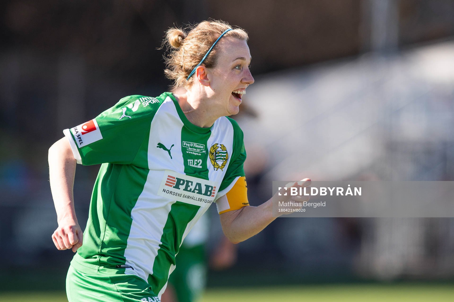 Hammarbys Olga Ekblom jublar