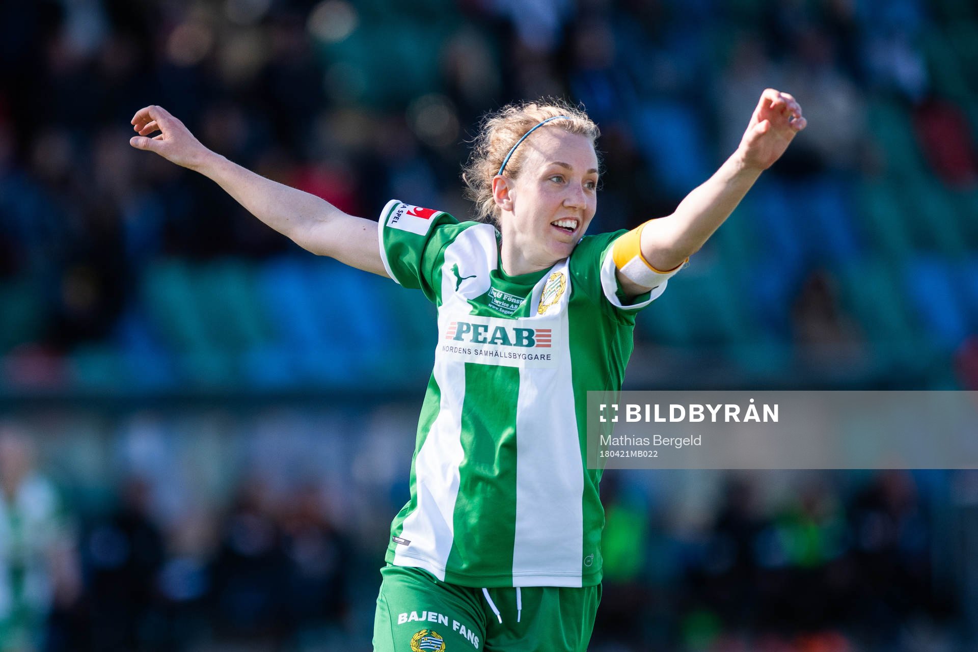 Hammarbys Olga Ekblom jublar