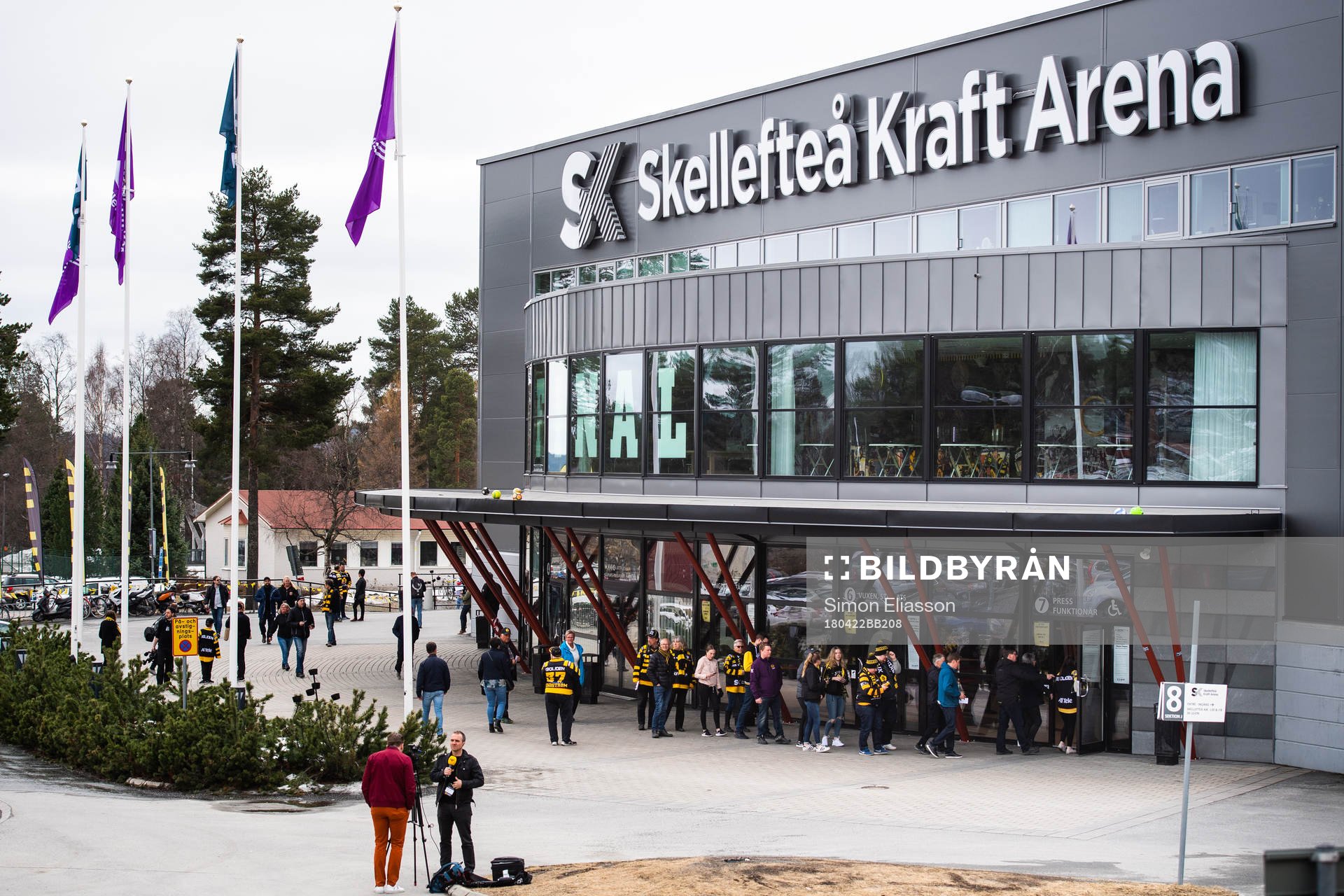 Skellefteå Kraft arena exteriört före final 4 i