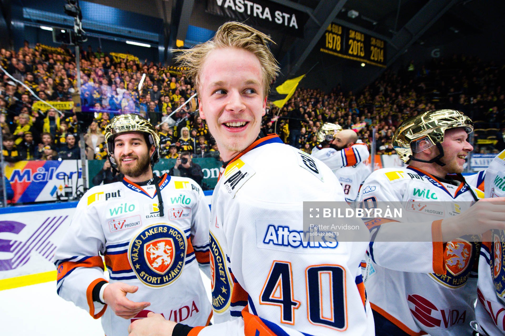 Växjös Elias Pettersson  jublar