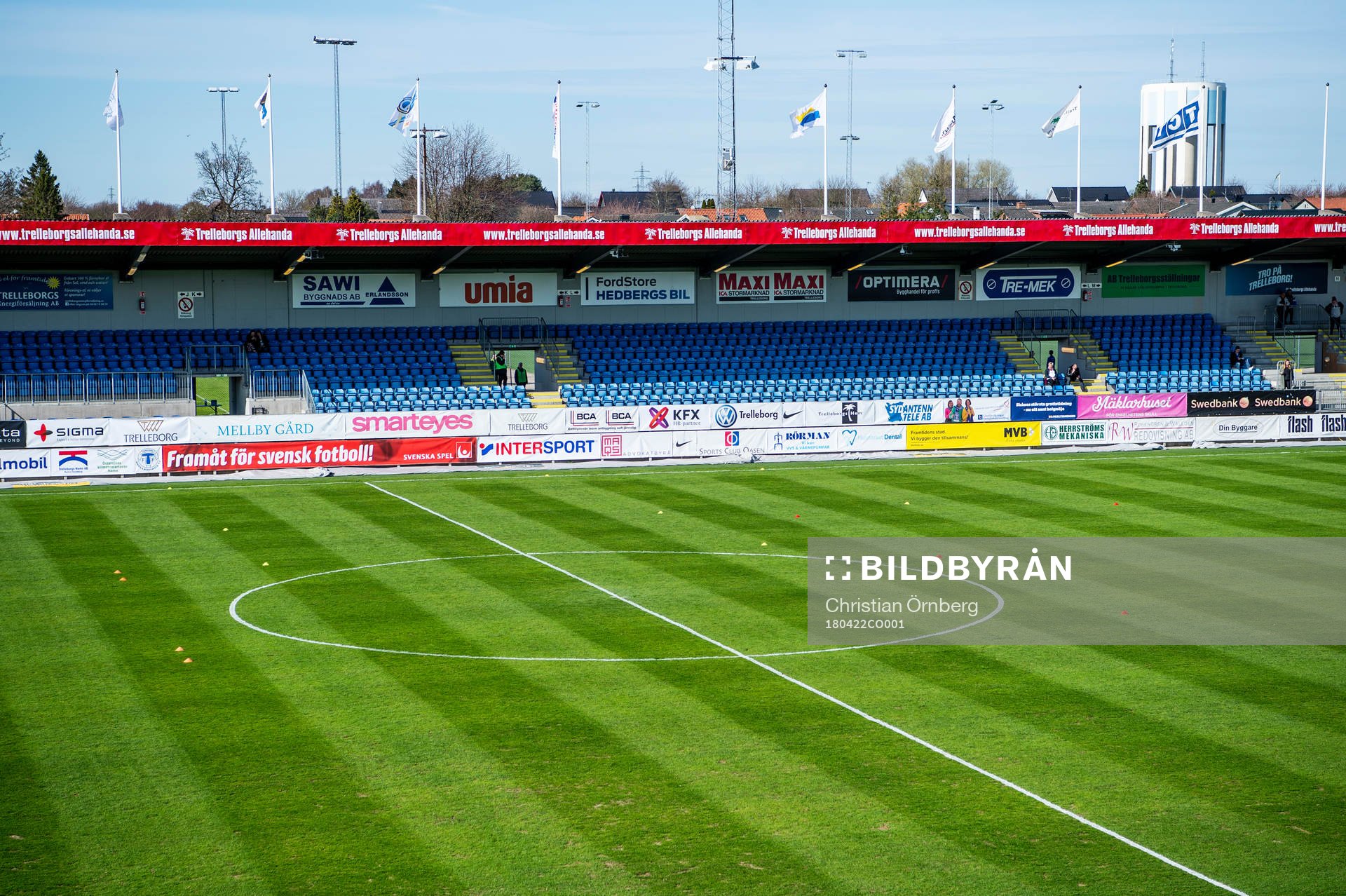 Vångavallen innan fotbollsmatchen i Allsvenskan mellan