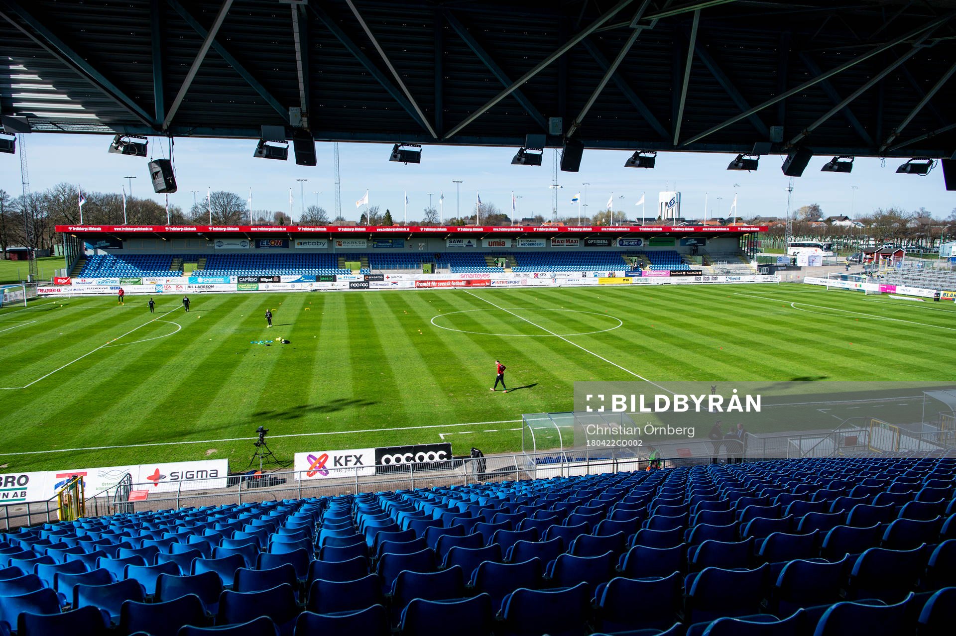 Vångavallen innan fotbollsmatchen i Allsvenskan mellan