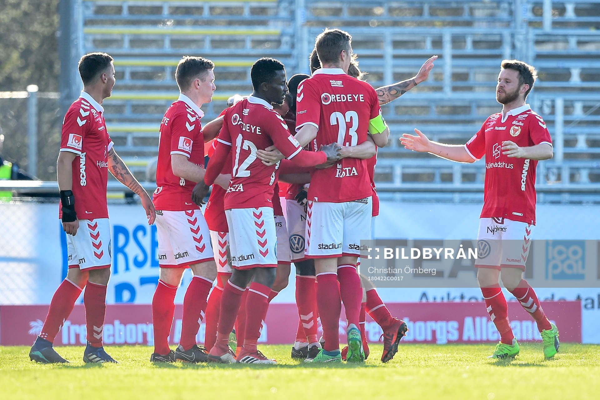 Kalmars Hiago Ramiro jublar med lagkamrater