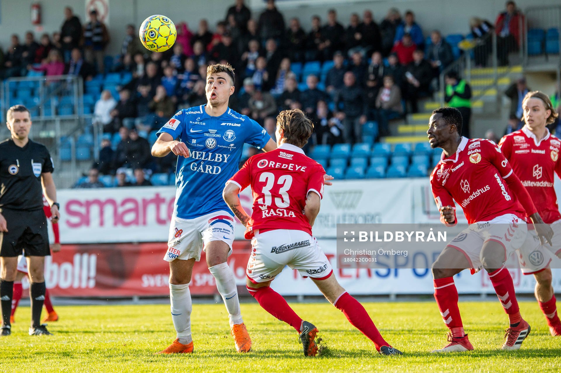 Trelleborgs Deniz Hümmet mot Kalmars Adrian Edqvist