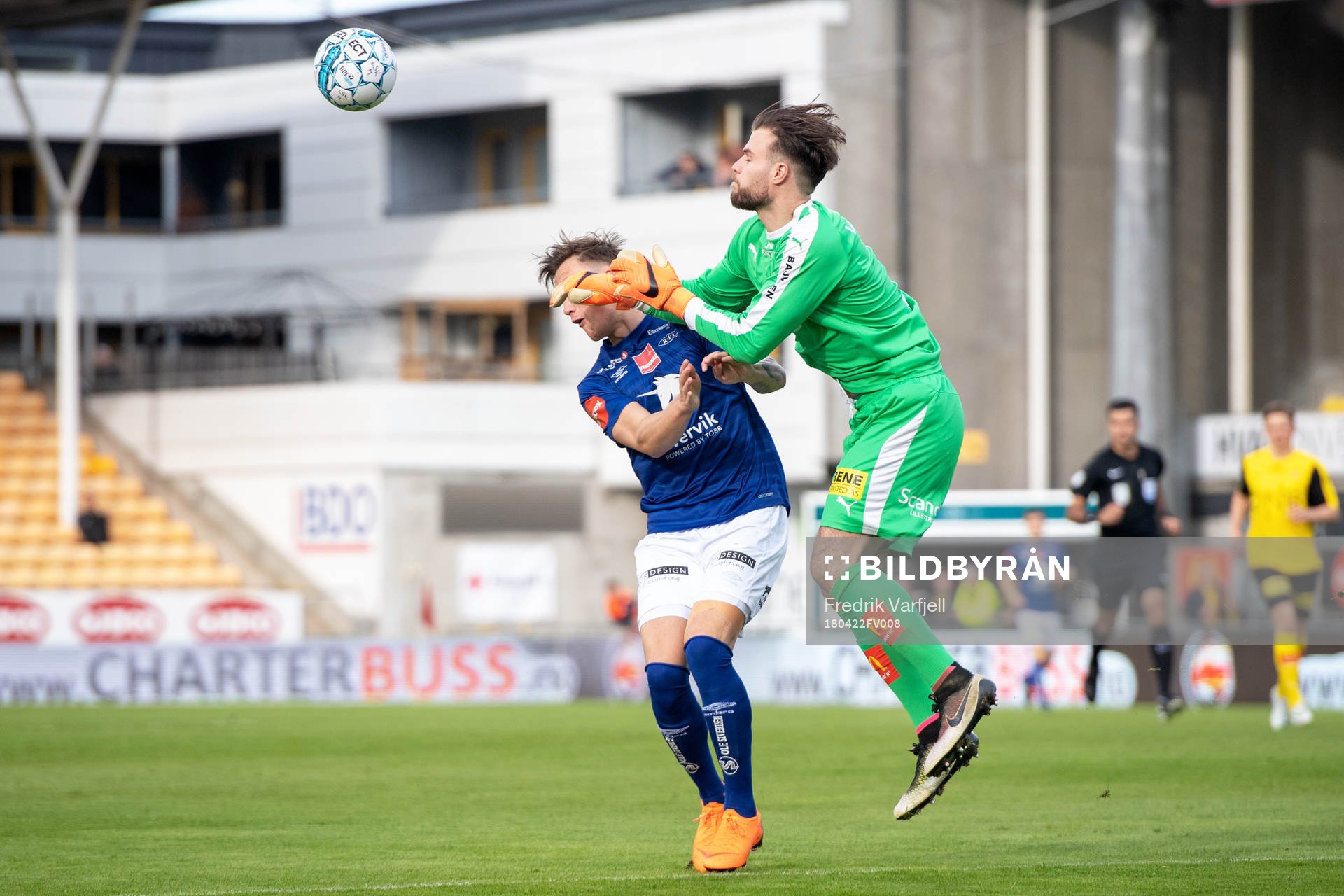 Andreas Helmersen of Ranheim and goalkeeper Marko Maric of