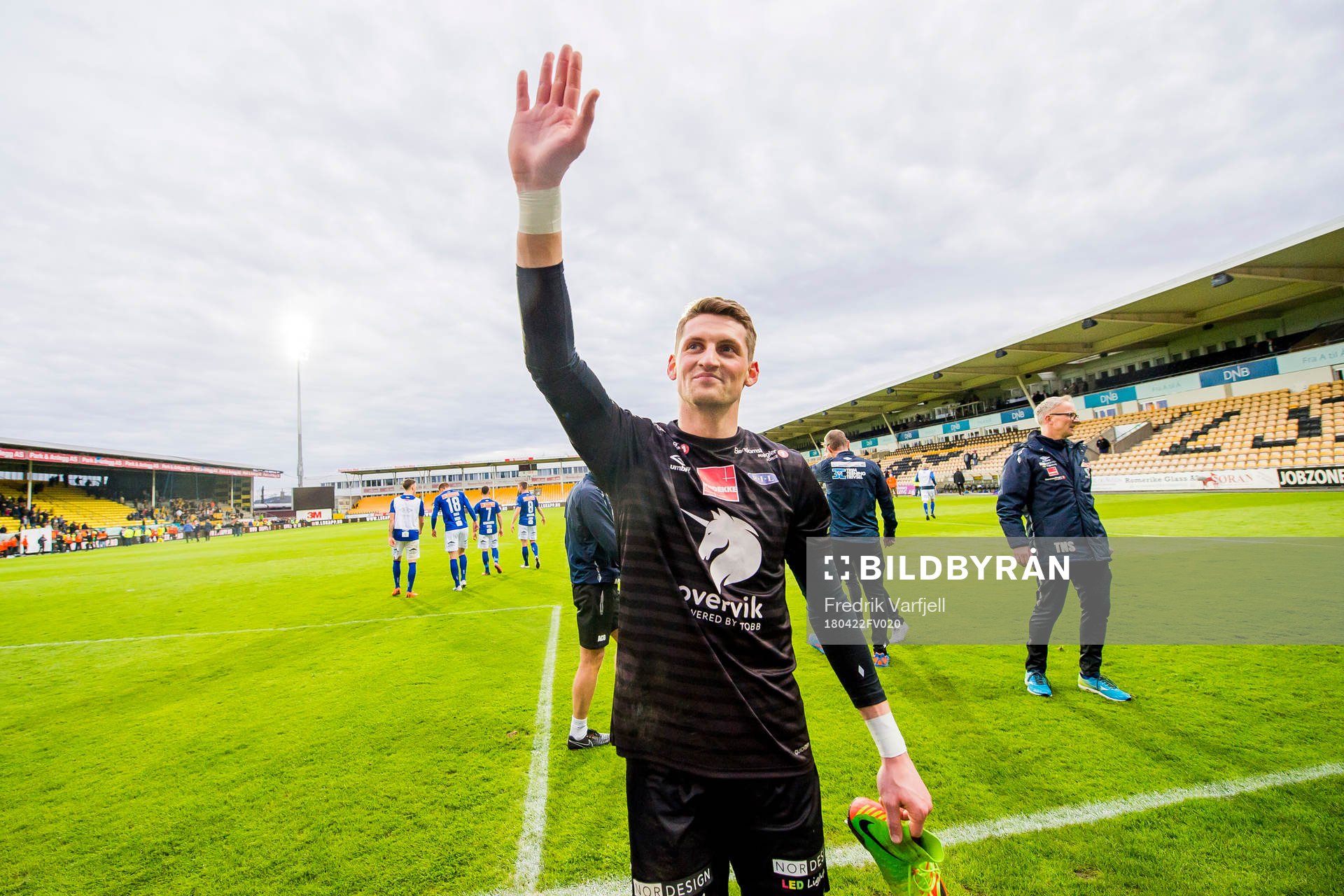 Goalkeeper Even Barli of Ranheim celebrates