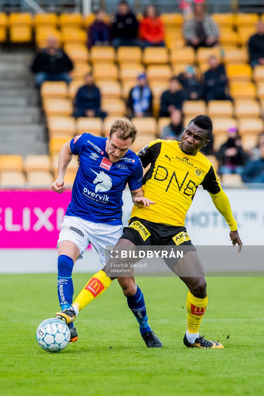 Kristoffer Løkberg of Ranheim and Ifeanyi Mathew of