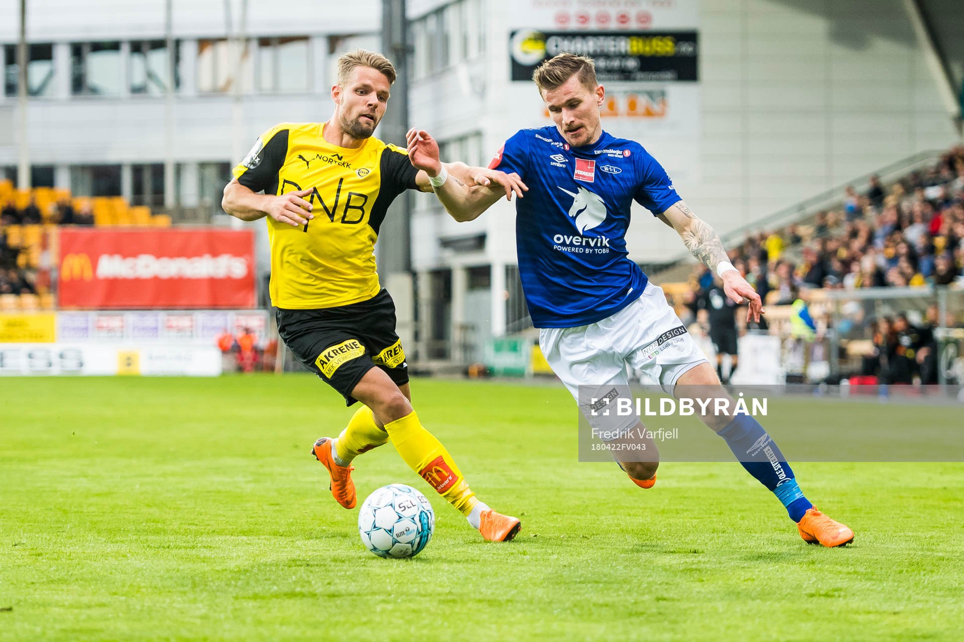 Mats Haakenstad of Lillestrøm and Erik Tønne of Ranheim
