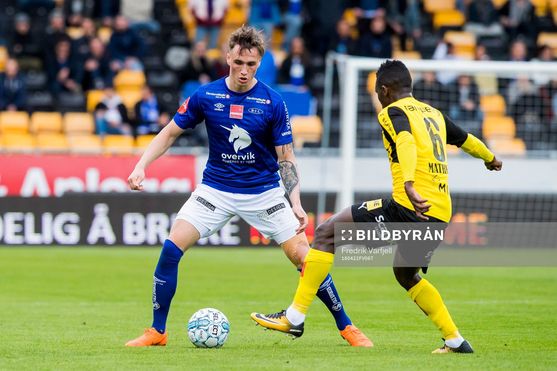 Andreas Helmersen of Ranheim and Ifeanyi Mathew of