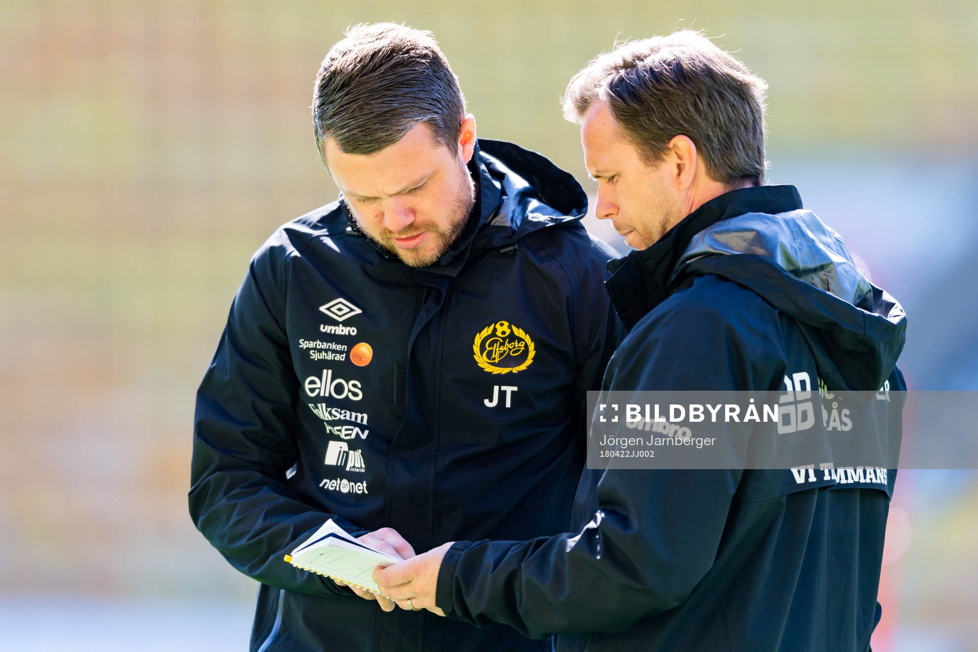 manager Jimmy Thelin och assisterande tränare Tobias