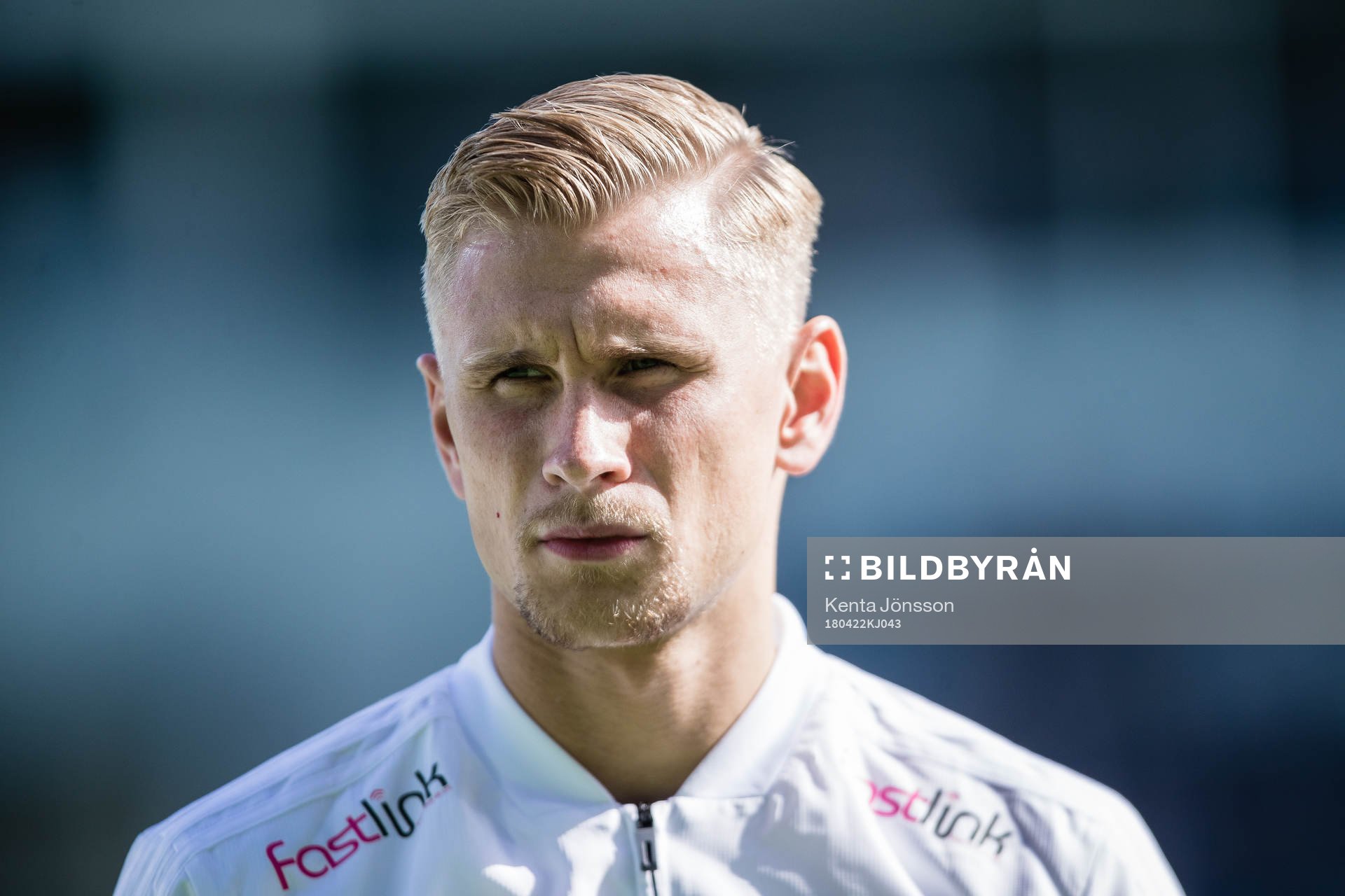 Dalkurds  Simon Strand innan fotbollsmatchen i Allsvenskan