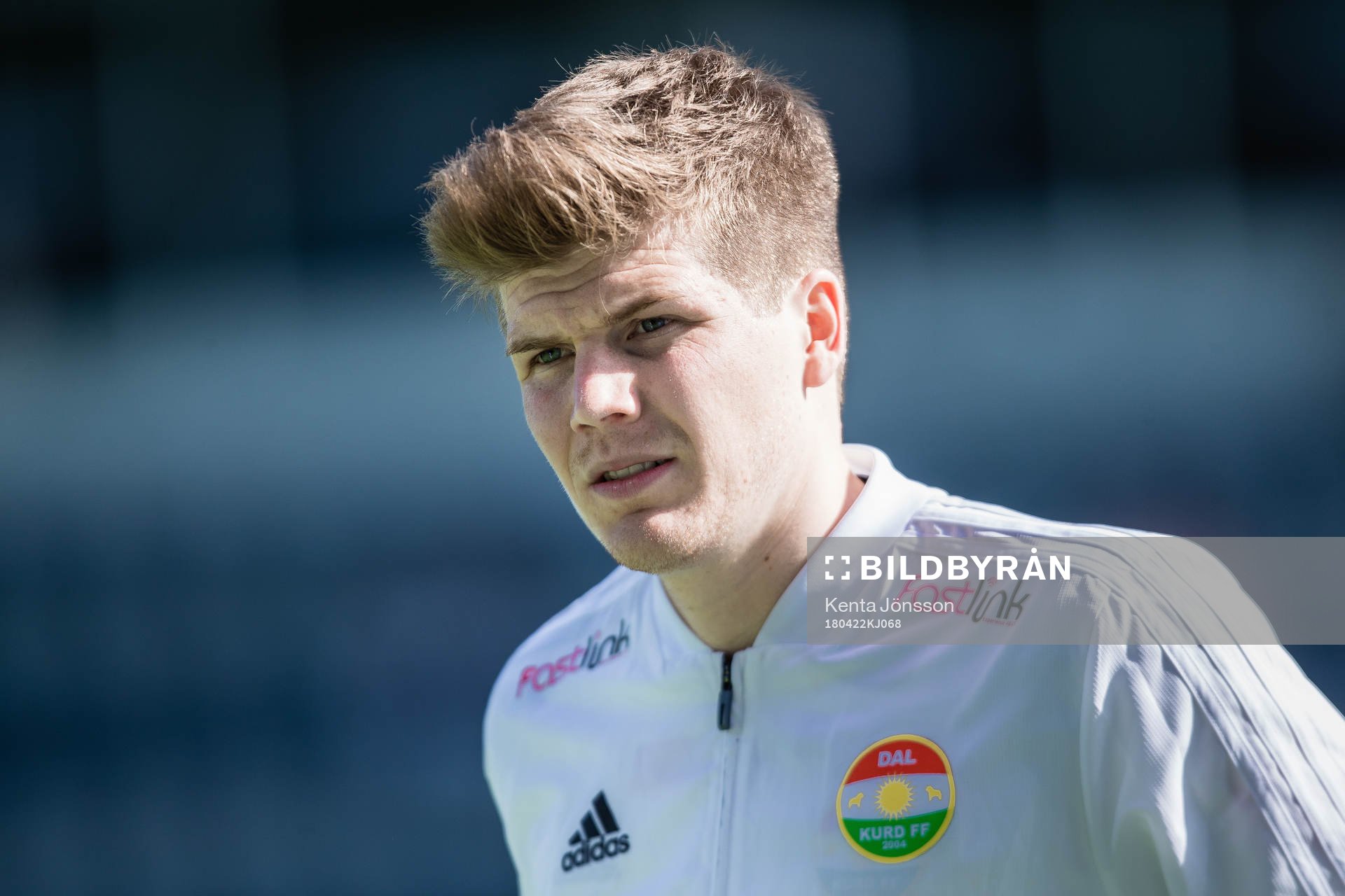 Dalkurds Oliver Berg innan fotbollsmatchen i Allsvenskan