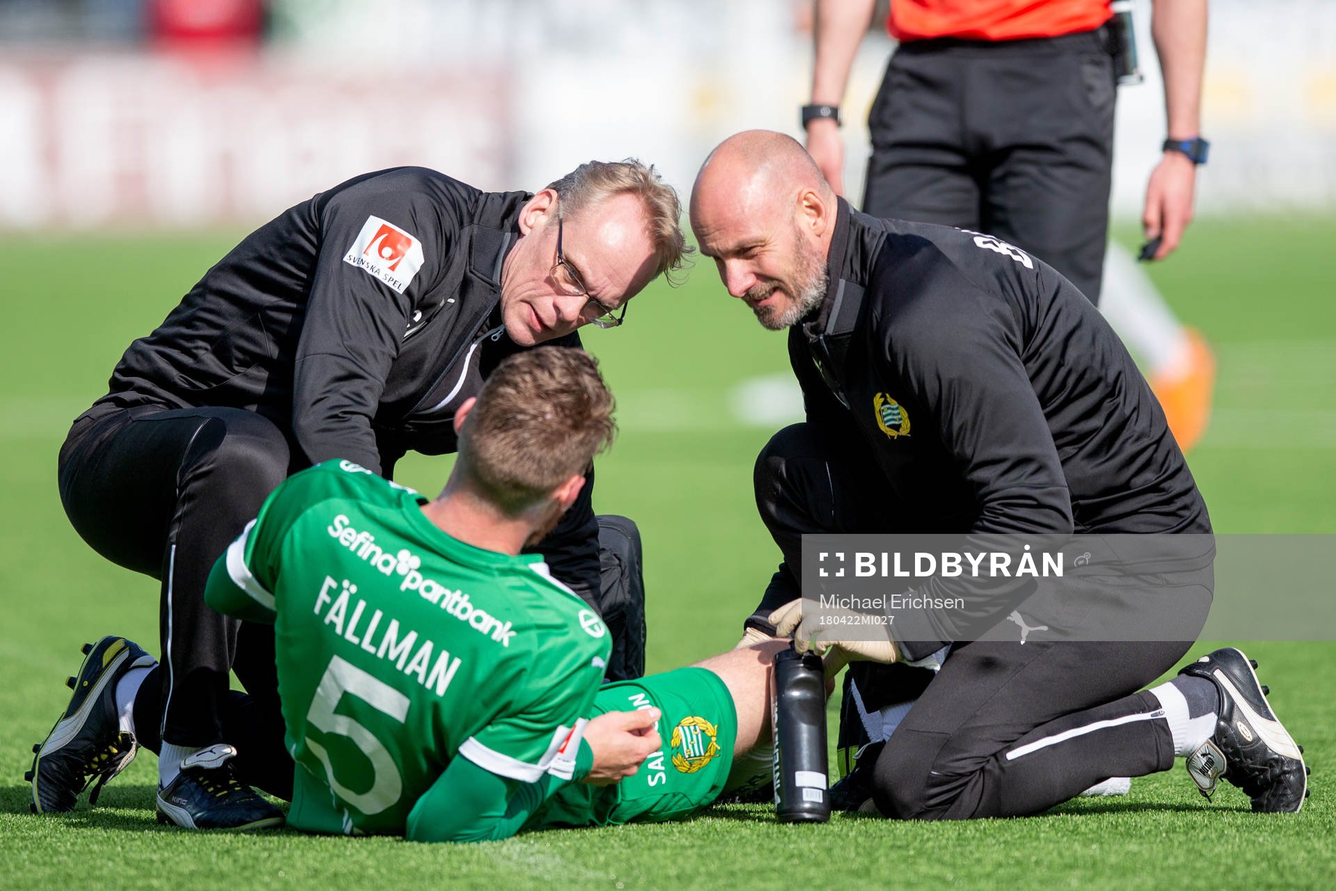 Hammarbys David Fällman har ont