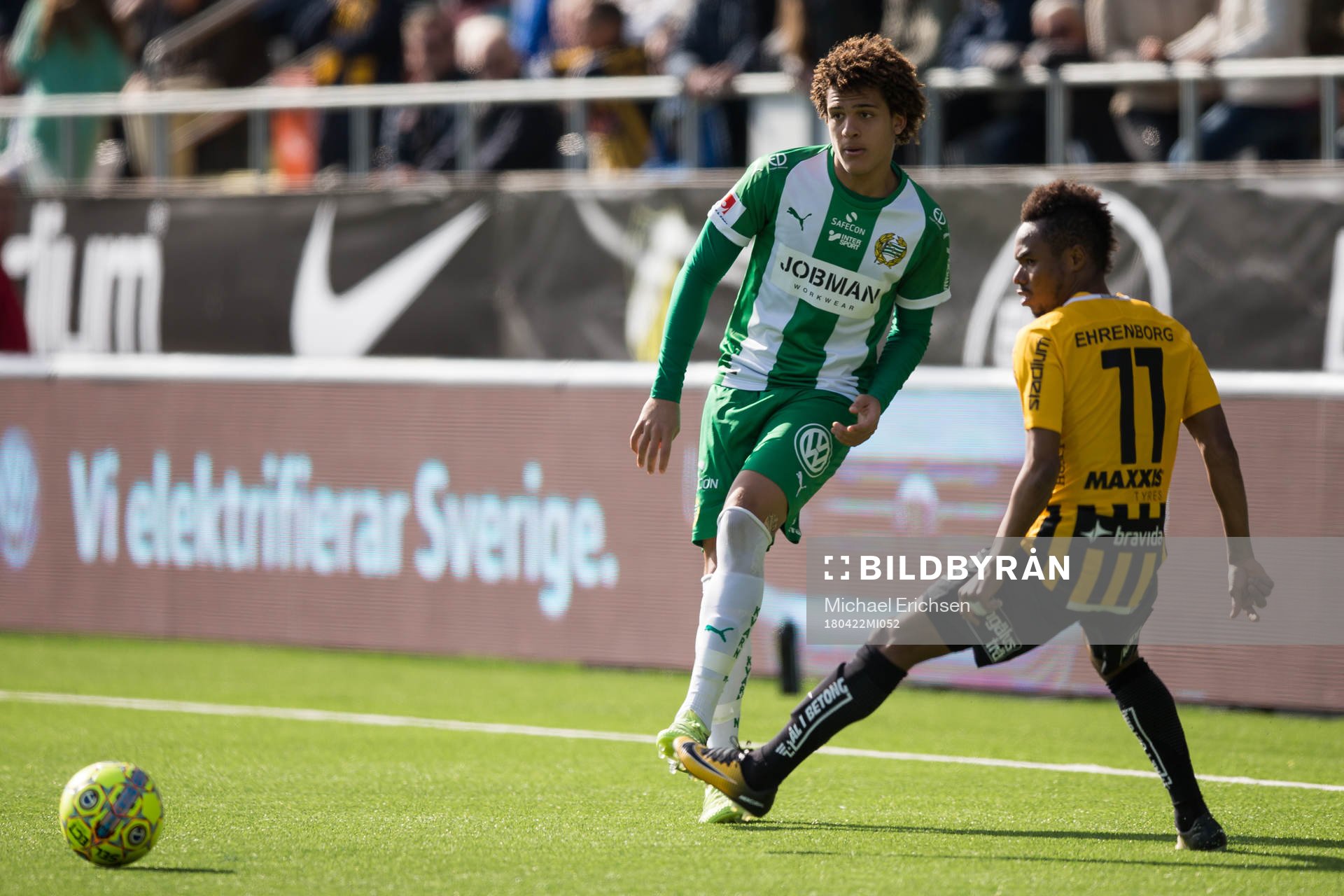 Hammarbys Neto Borges mot Häckens Nasiru Mohammed