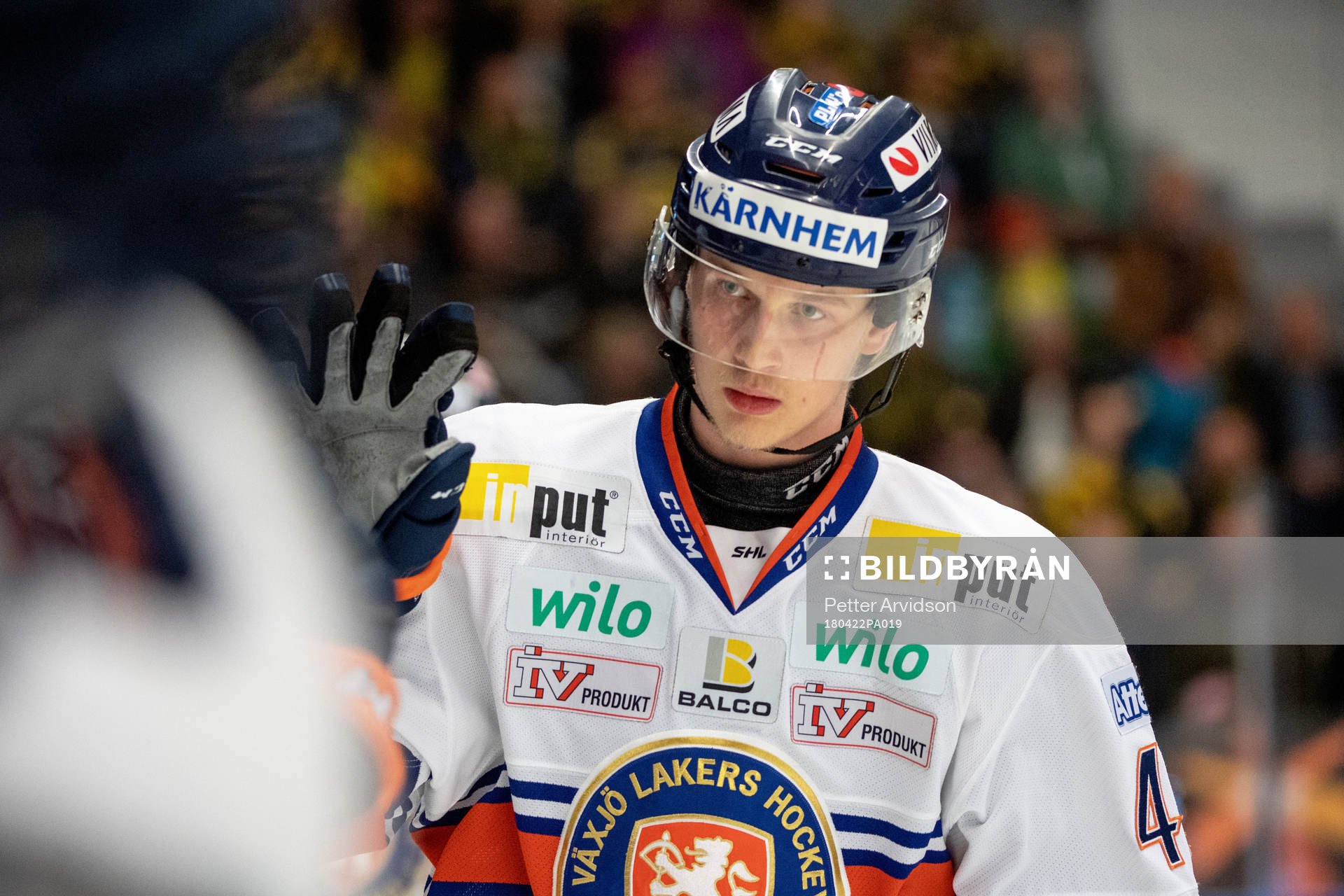 Växjös Elias Pettersson jublar med lagkamrater