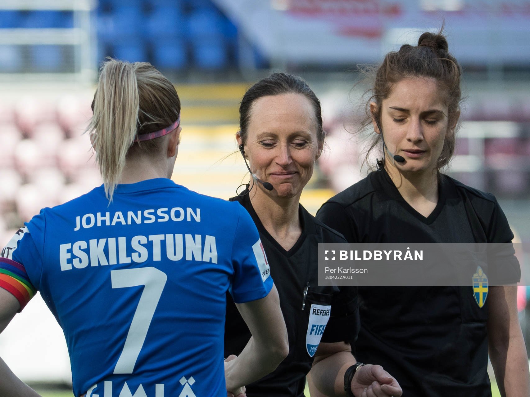domare Pernilla Larsson och Eskilstunas Petra Johansson