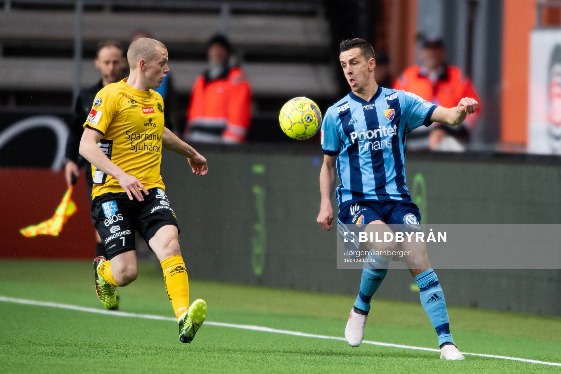 Djurgårdens Haris Radetinac och Elfsborgs Daniel Gustavsson