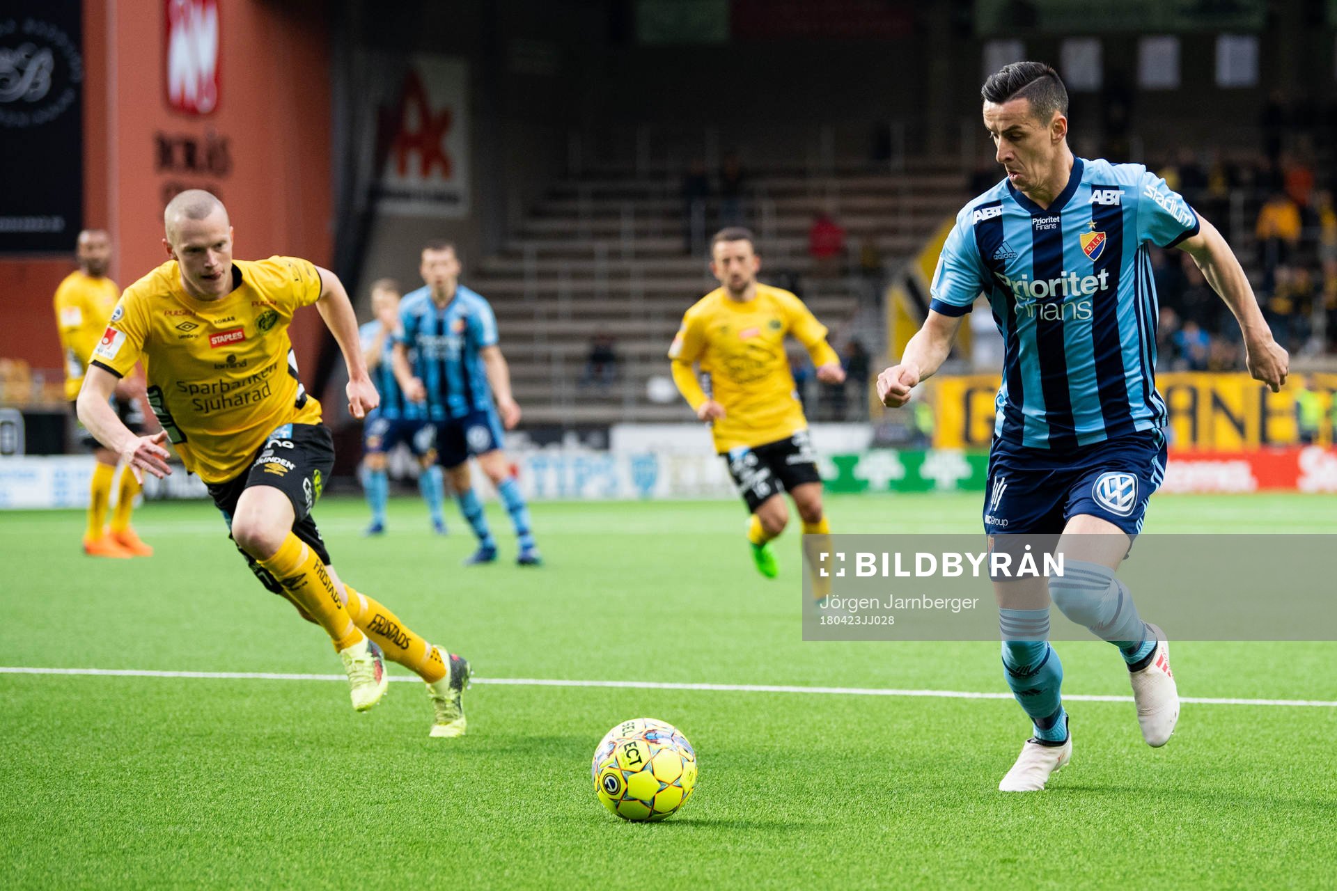 Djurgårdens Haris Radetinac och Elfsborgs Daniel Gustavsson