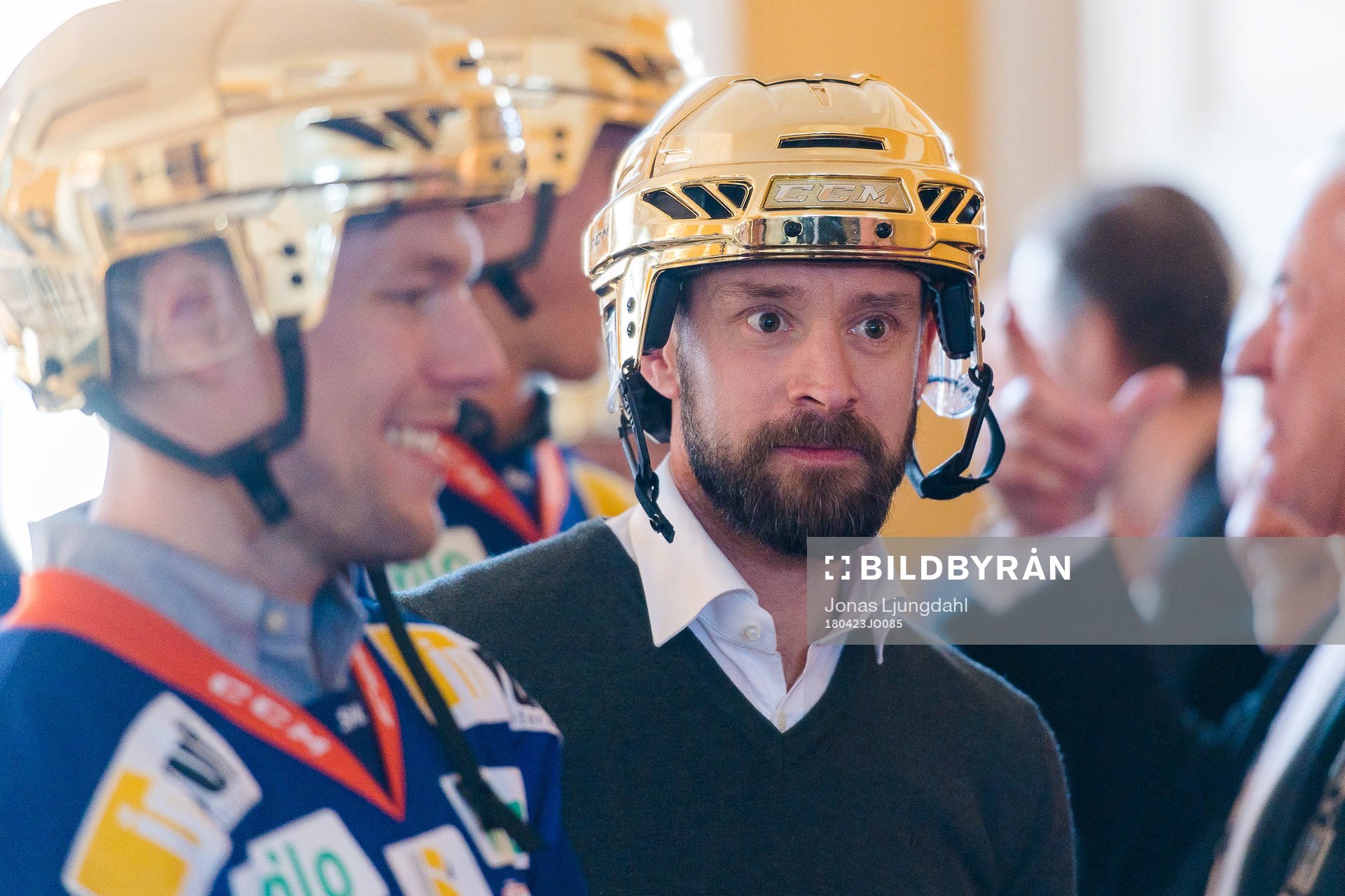 Växjös massör Lenny Anderlycke när Växjö firar