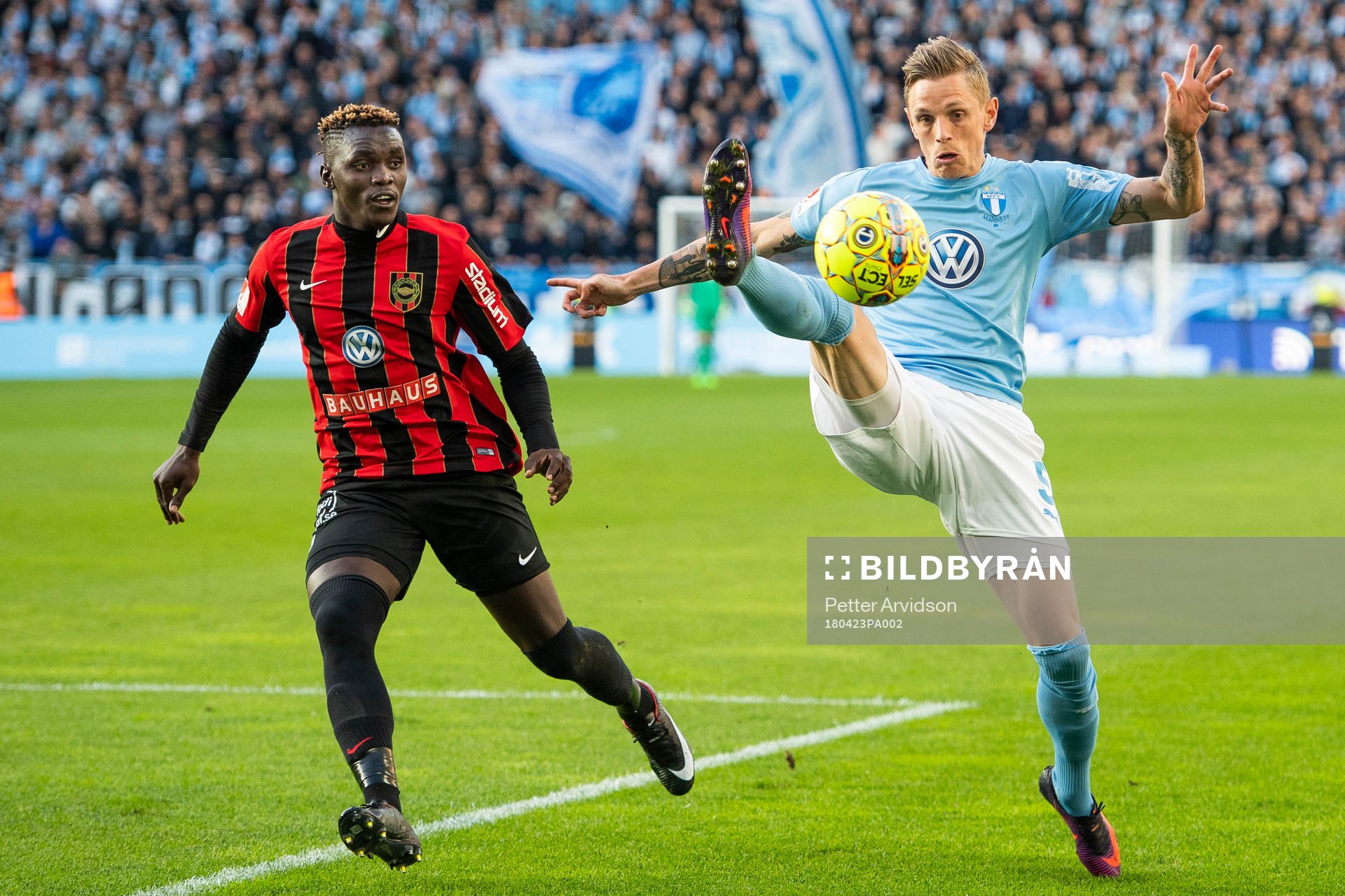 Malmö FFs Sören Rieks och Brommapojkarnas David Ochieng
