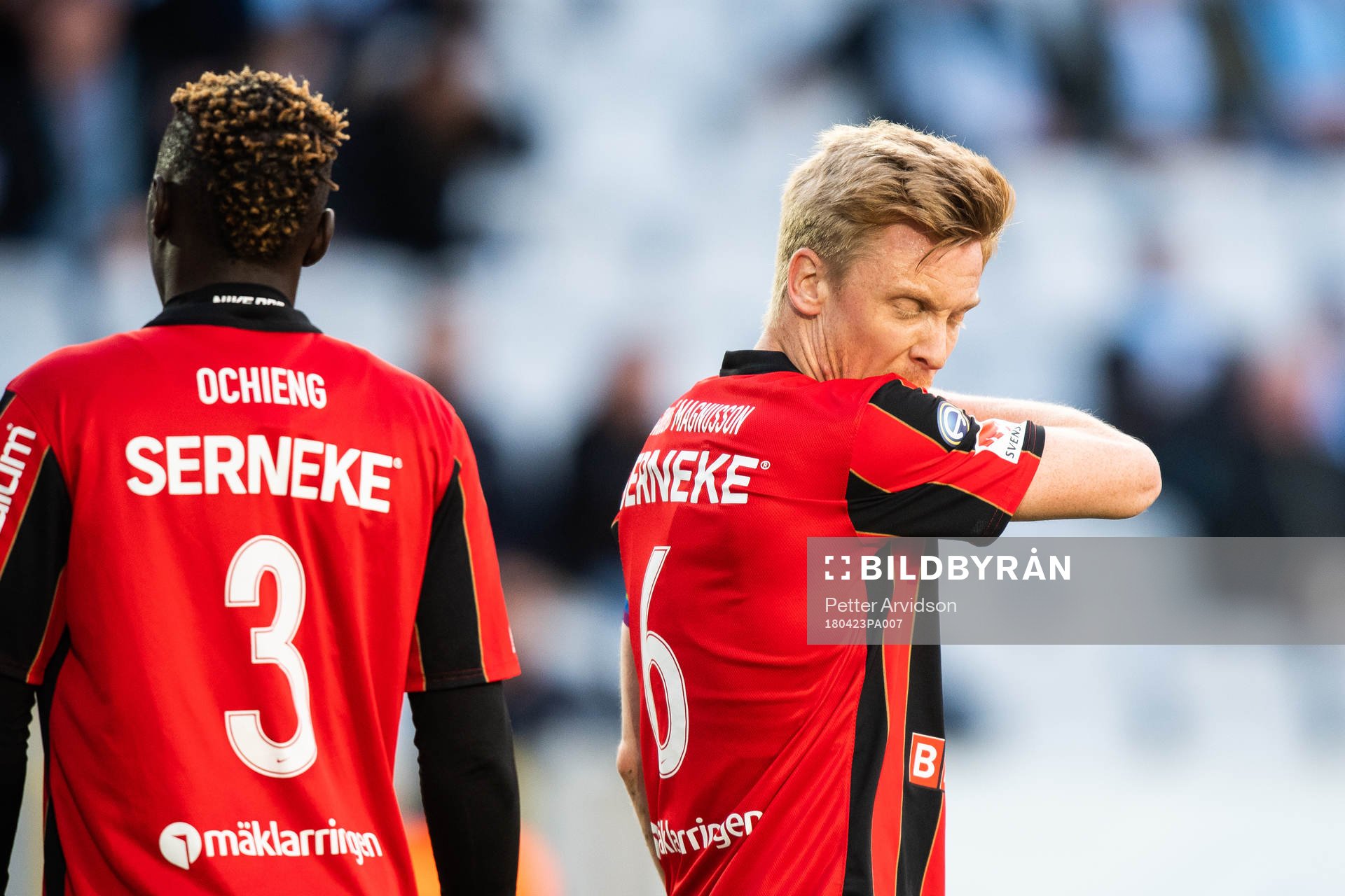 Brommapojkarnas Gustav Sandberg Magnusson deppar