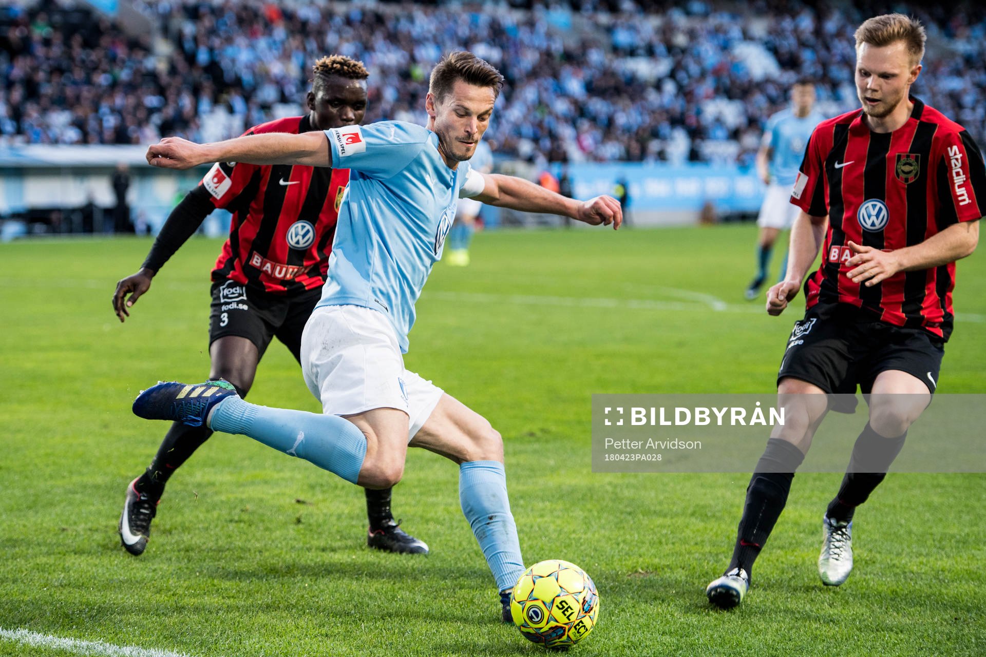 Malmö FFs Markus Rosenberg mot Brommapojkarnas David
