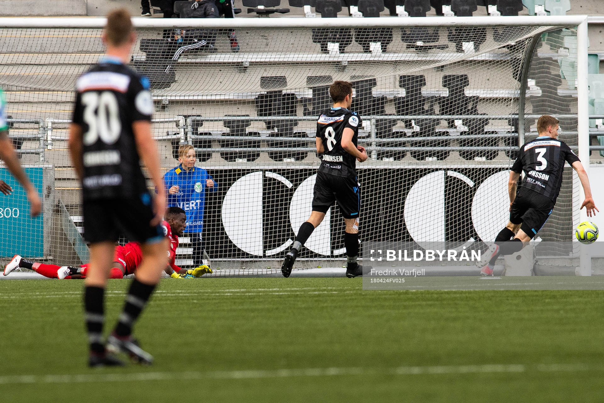 Goal kepeer Arnold Origi Remi Johansen, and Ari Mohr
