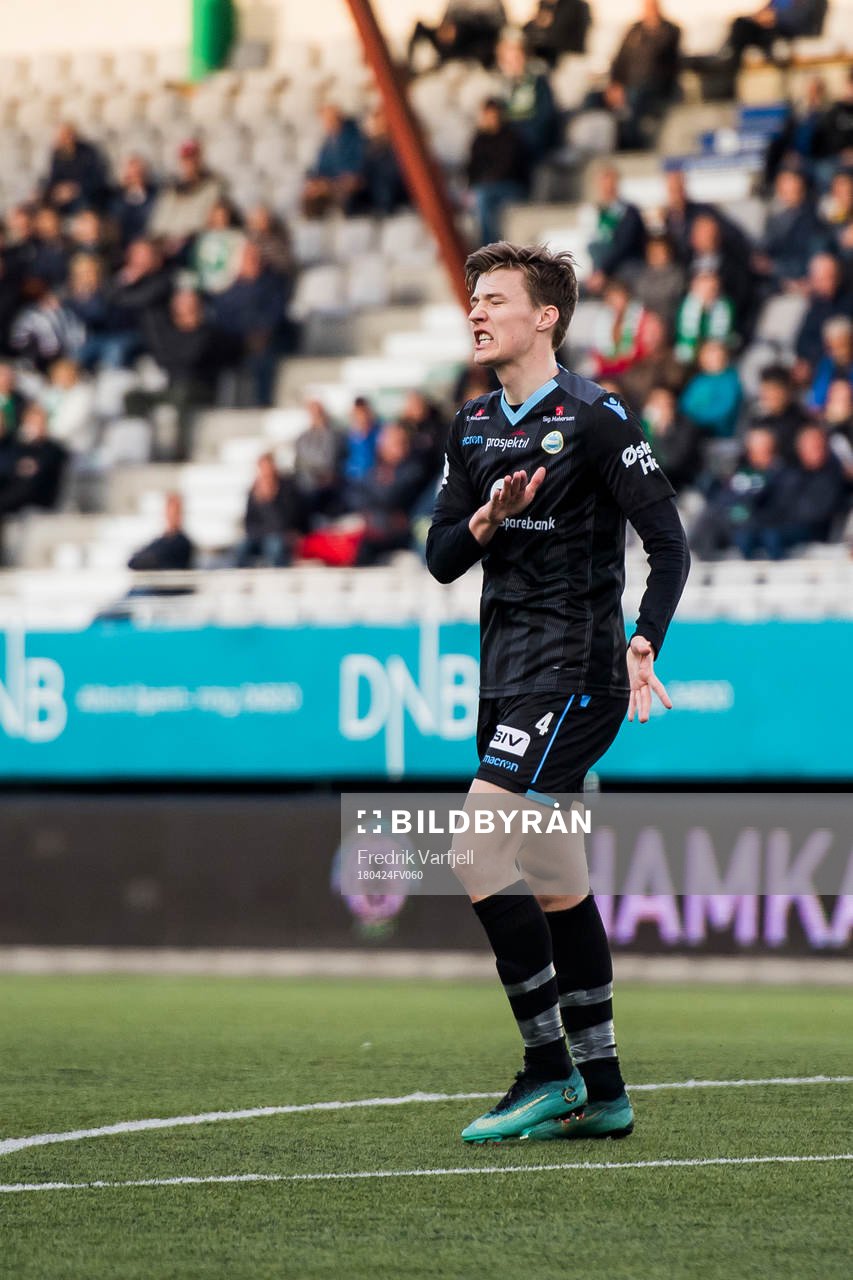 Axel Kryger of Sandnes Ulf reacts