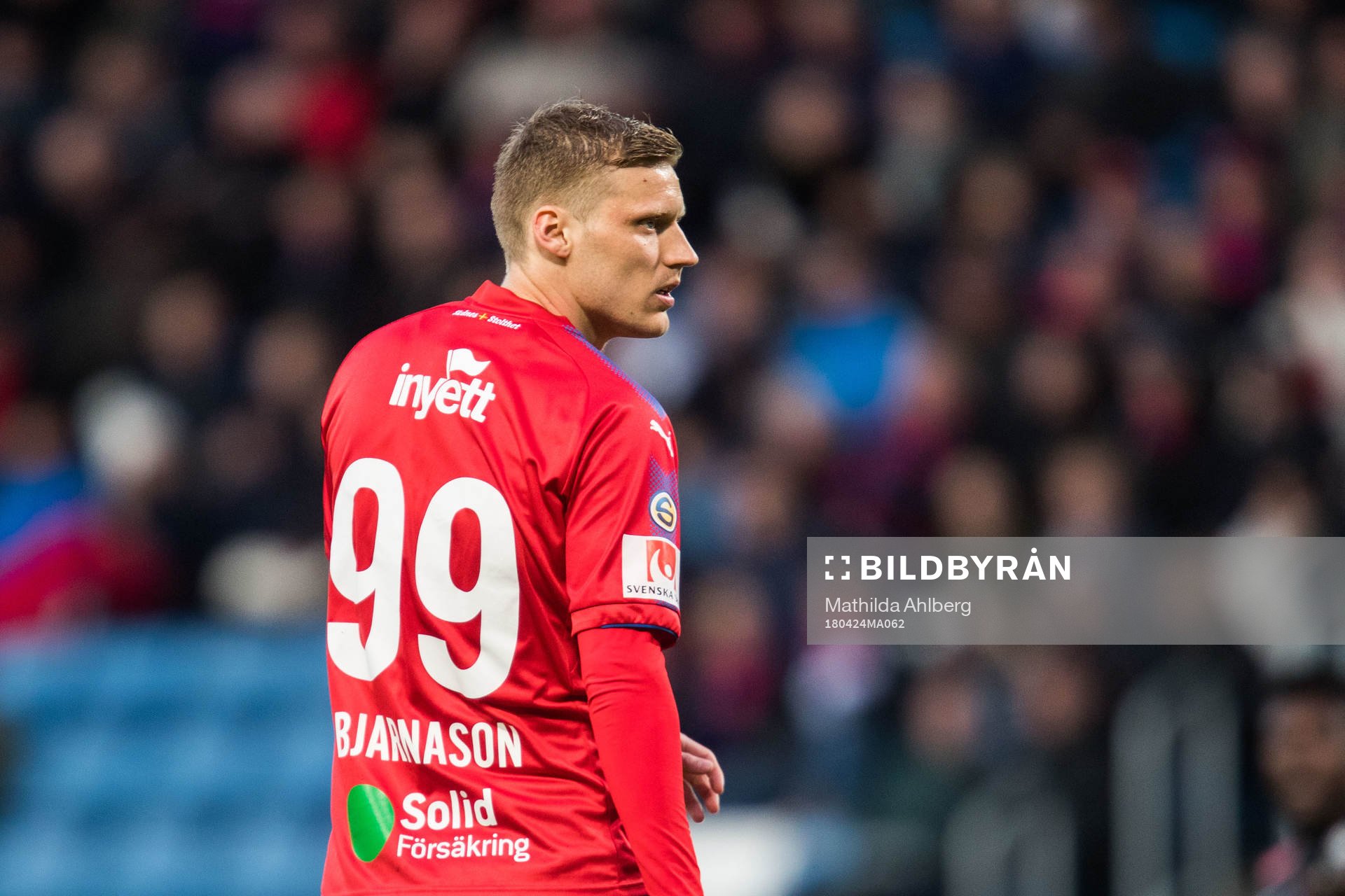 Helsingborgs Andri Bjarnason deppar