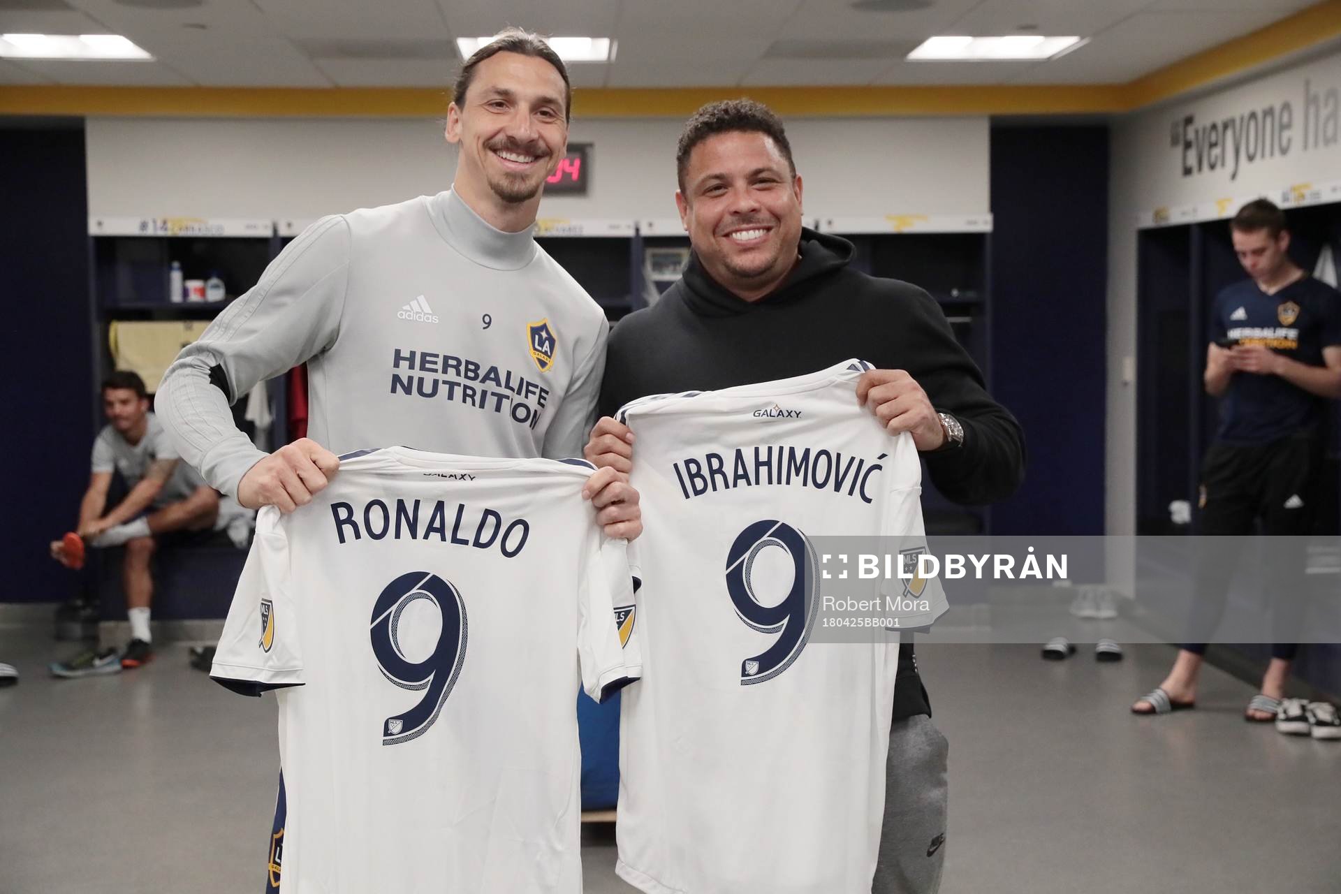 I denna handoutbild från LA Galaxy ses Zlatan Ibrahimovic