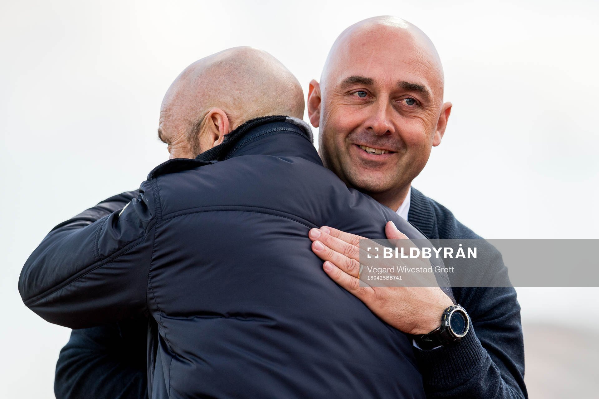 Toni Ordinas, head coach of Stabæk, and Mark Dempsey, head