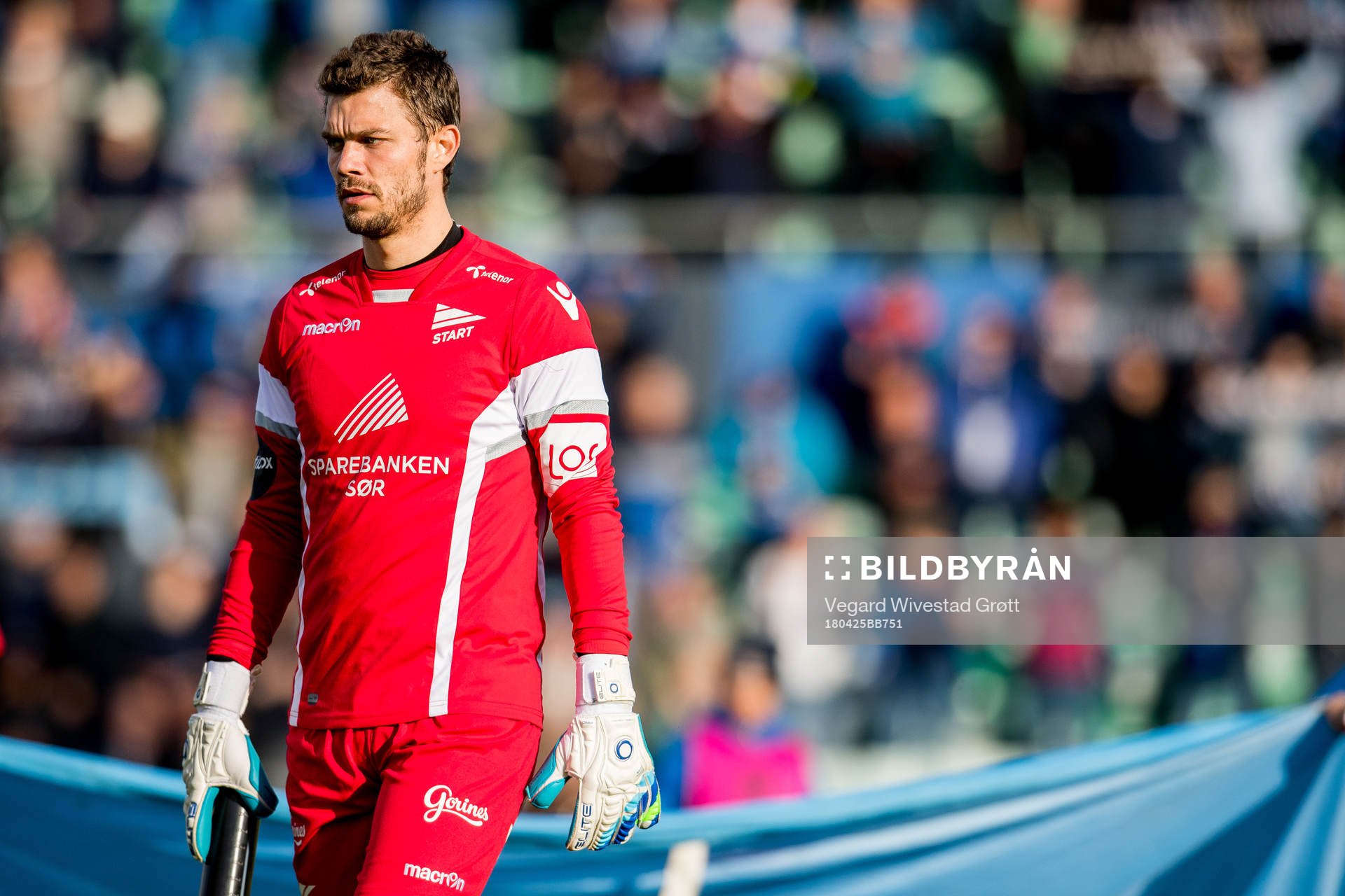 Goalkeeper Jonas Deumeland of Start