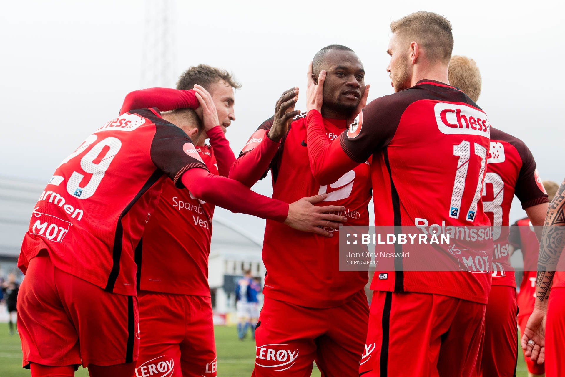 Gilbert Koomson of Brann celebrates the 1-0 goal with his