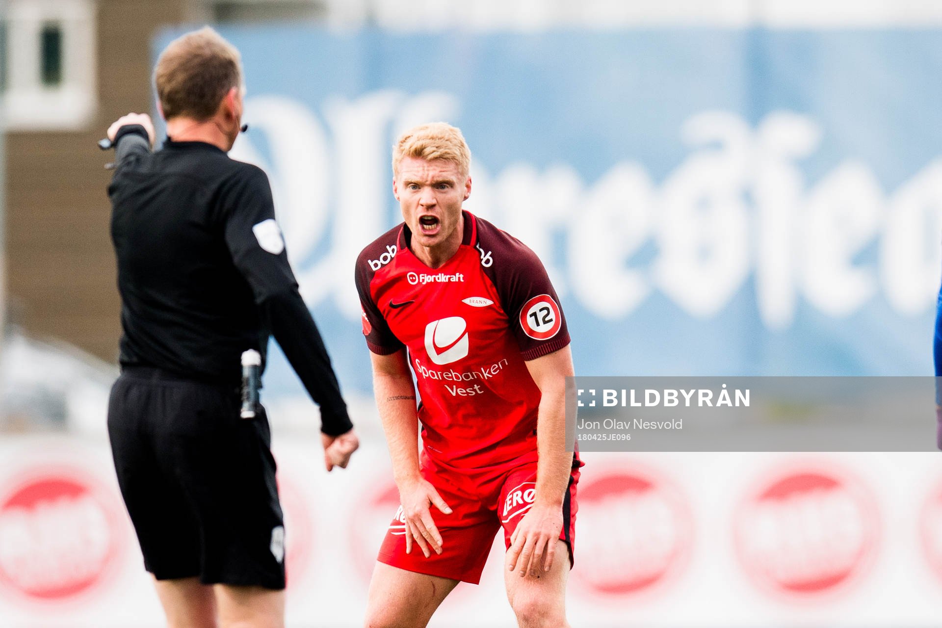 Sivert Heltne Nilsen of Brann reacts