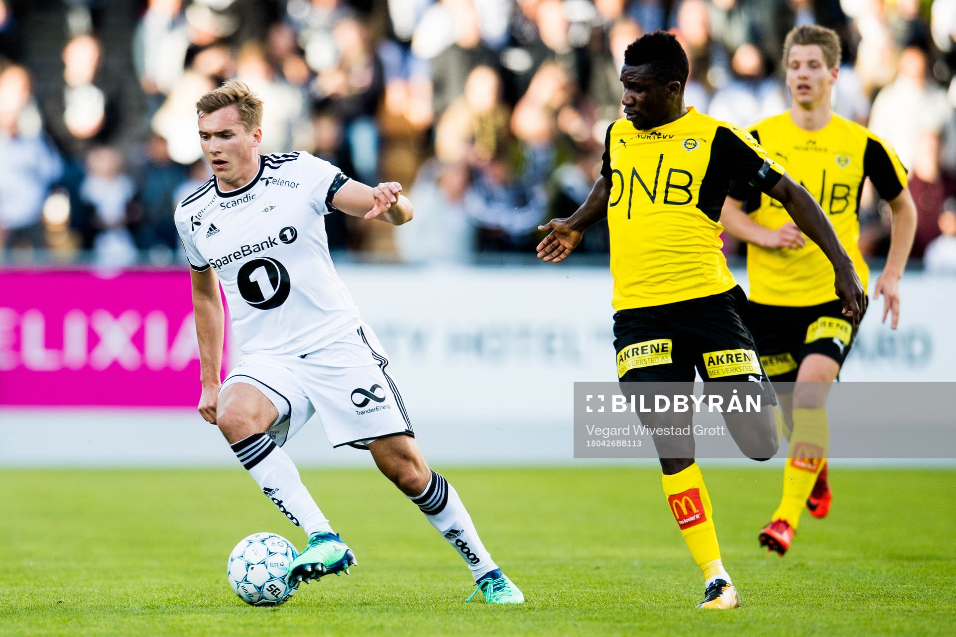 Morten Konradsen of Rosenborg and Ifeanyi Mathew of