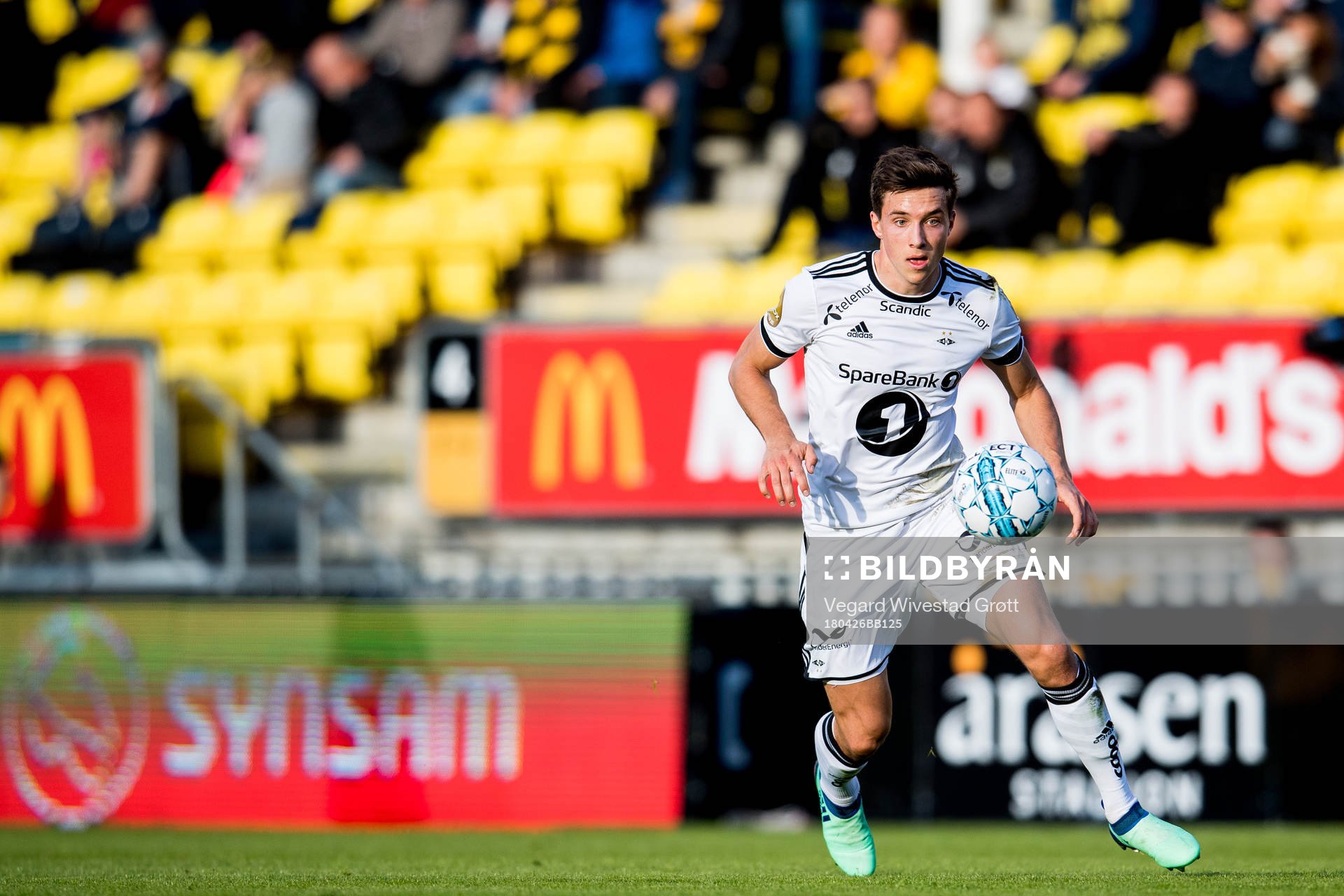 Malte Meineche Amundsen of Rosenborg of Rosenborg during the UNICEF Mesterfinale match between Lillestrøm and Rosenborg on April 26, 2018 in Lillestrøm.