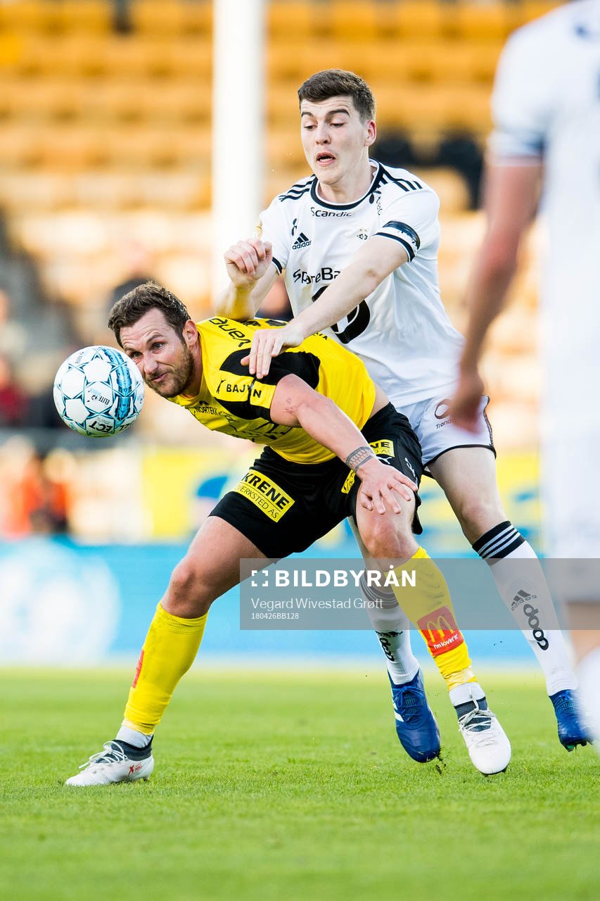 Gary Martin of Lillestrøm and Jacob Rasmussen of Rosenborg