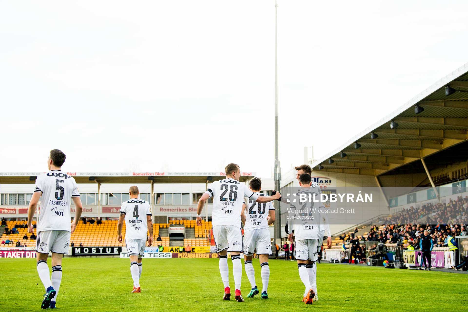 The players of Rosenborg celebrate 1-0