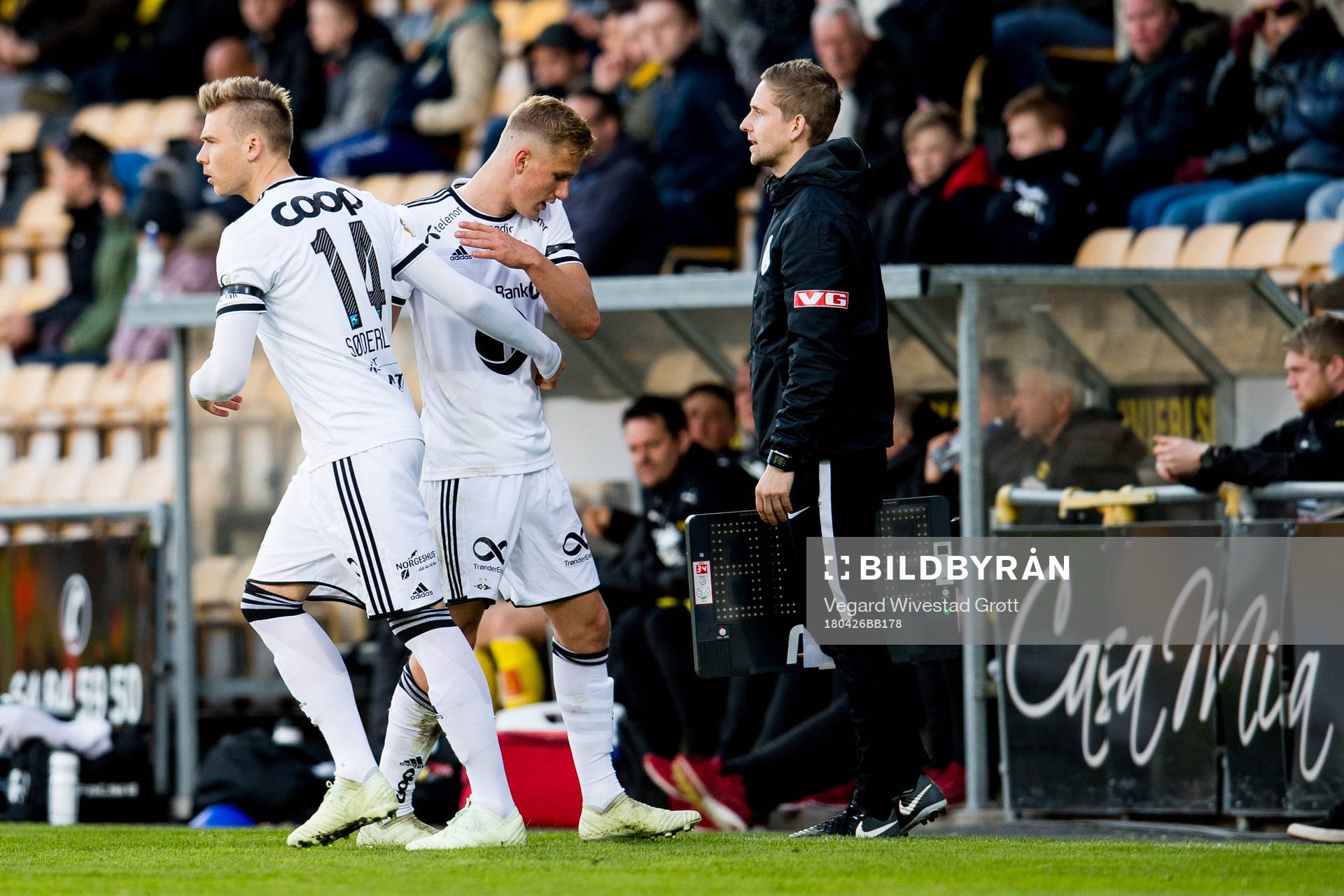 Alexander Toft Søderlund and Erik Botheim of Rosenborg