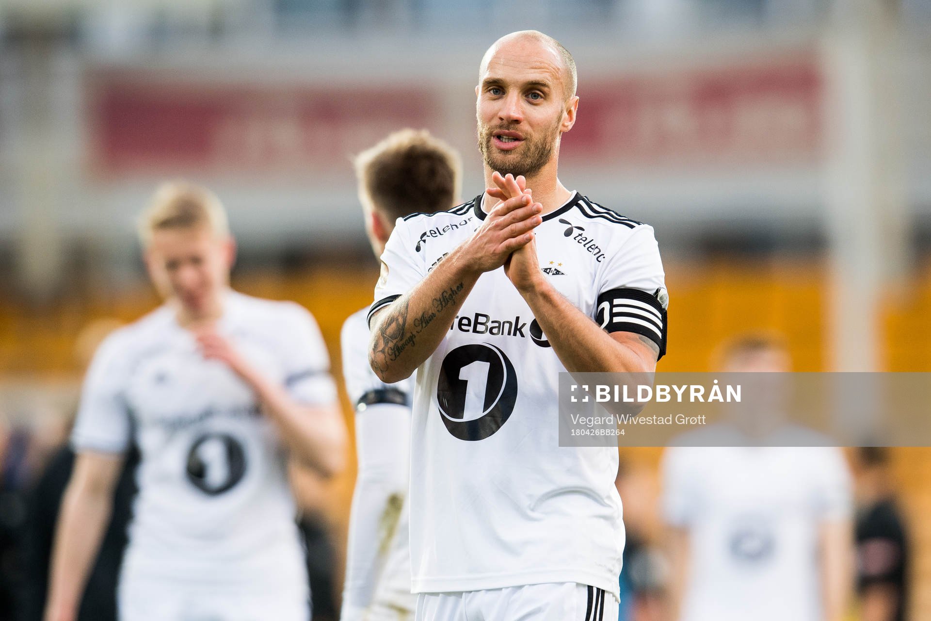 Tore Reginiussen of Rosenborg celebrates winning the UNICEF