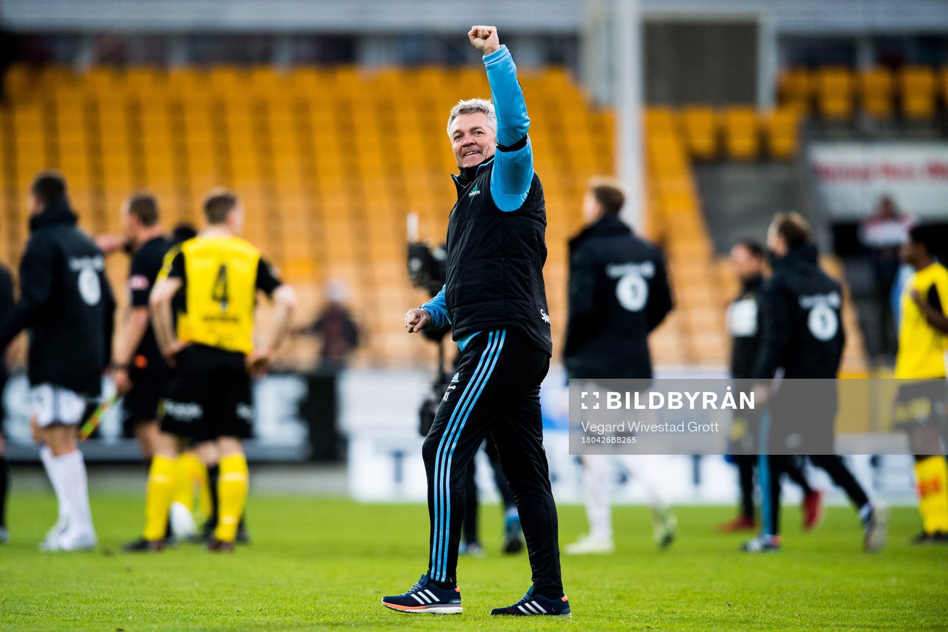 Kåre Ingebrigtsen, head coach of Rosenborg, celebrates