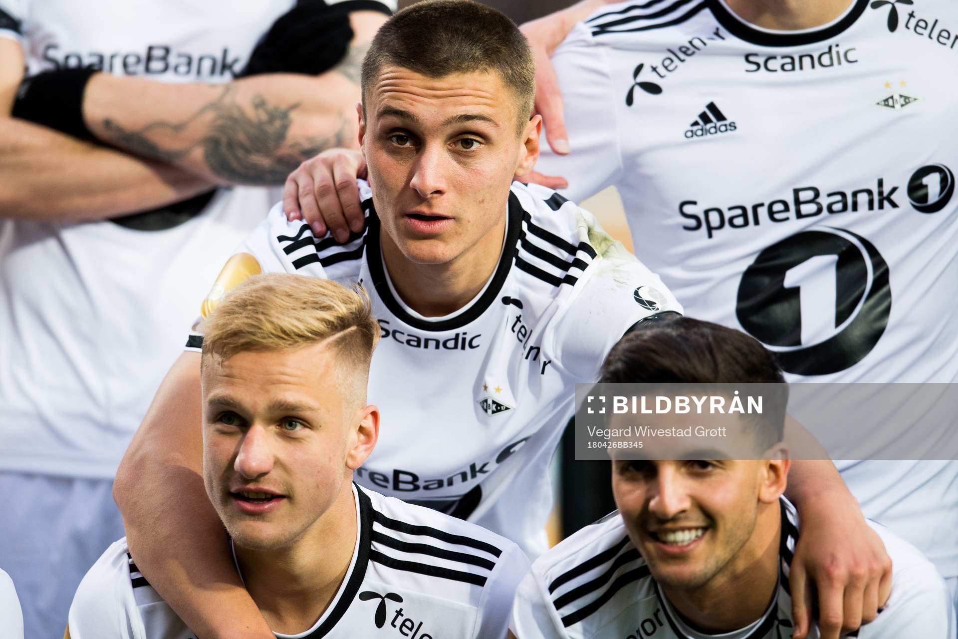 Erik Botheim, Jonathan Levi and Rafik Zekhnini of Rosenborg